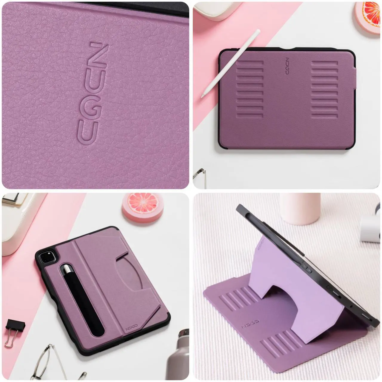 Alt view image 2 of 5 - ZUGU Case iPad Pro 11 Inch Case, 1st/2nd/3rd/4th Generation 2018/2020/2021/2022, Slim Protective Cover, Wireless Apple Pencil Charging, Convenient Magnetic Stand. Sleep/Wake Cover, Berry Purple