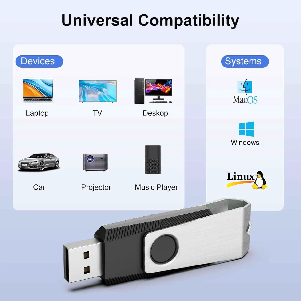 Alt view image 5 of 5 - TOPESEL 64GB 10 Pack USB Flash Drive Flash Drive 2.0 Memory Stick Fold Storage Thumb Stick Jump Drive Pen Swivel Design for PC laptops, Tablets, TVs, car Audio (64G, 10PCS, Black)