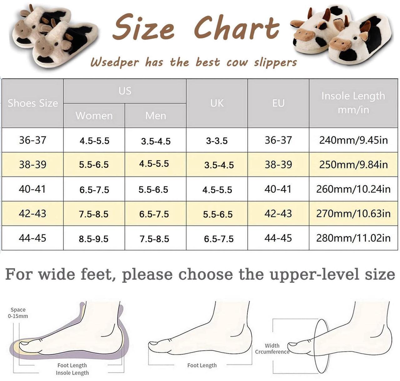 Alt view image 2 of 6 - Wsedper Cute Soft Cow Slippers for Women, Cartoon Cow Print Slippers, Fluffy Cotton Animal Slippers for Indoor Outdoor Winter (Full Heel,Women 6.5-7.5/Men 5.5-6.5)