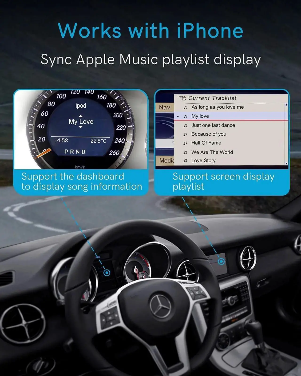 Alt view image 4 of 7 - Bluetooth 5.0 aptX-HD Adapter with AMI/MDI Cable 2005-2011 Mercedes MDI iPod Music Interface3000A