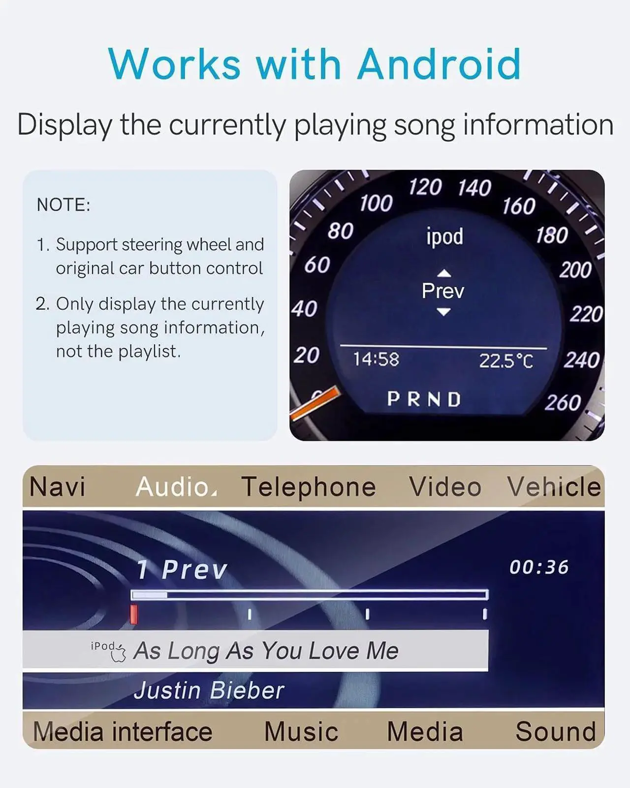 Alt view image 5 of 7 - Bluetooth 5.0 aptX-HD Adapter with AMI/MDI Cable 2005-2011 Mercedes MDI iPod Music Interface3000A