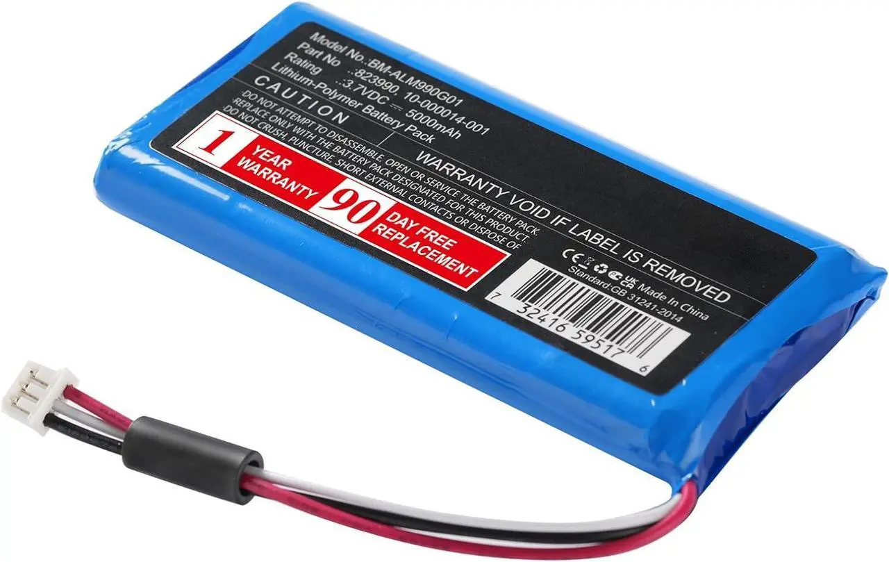 Main image of 823990 Battery Replacement for 2GIG GC3 Panel, GC3e Panel, SP1-GC3, 2GIG 10-000014-001 Battery