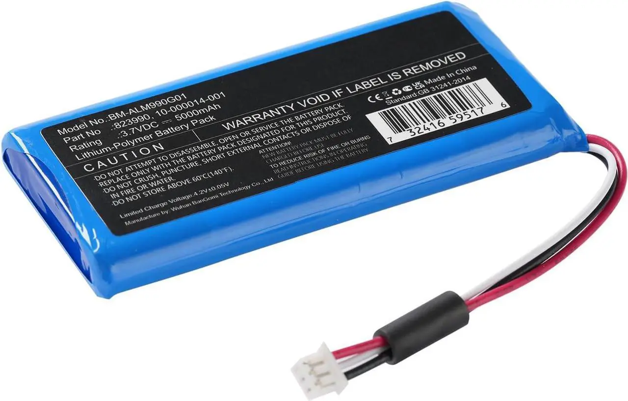 Alt view image 3 of 7 - 823990 Battery Replacement for 2GIG GC3 Panel, GC3e Panel, SP1-GC3, 2GIG 10-000014-001 Battery