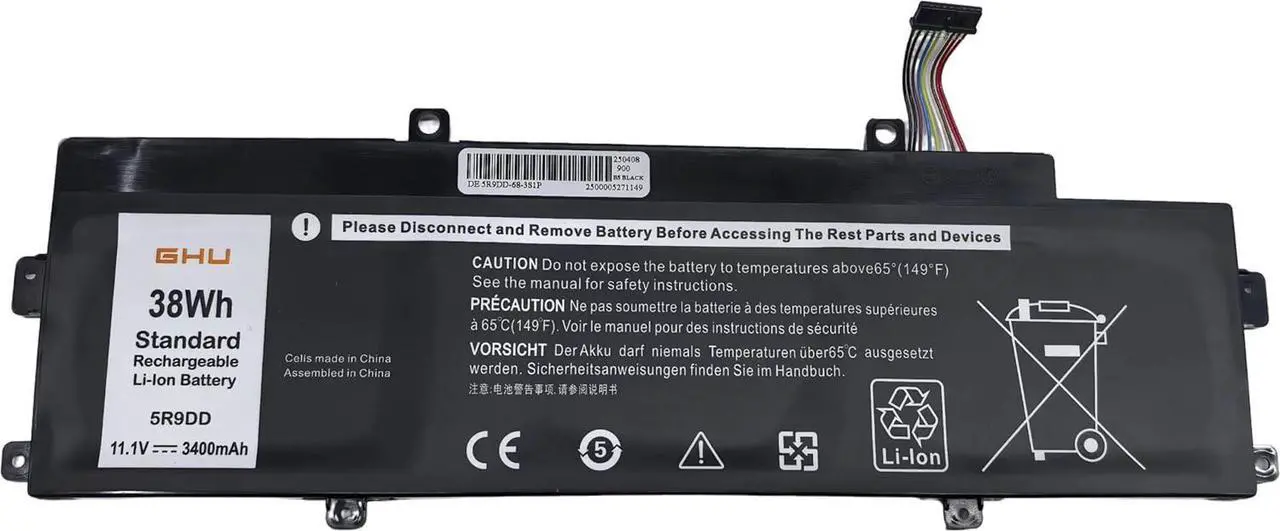 Main image of GHU New 38 Wh 5R9DD Battery Compatible with Dell Latitude Chromebook 11 (3120) P22T Series Fits P/N KTCCN 0KTCCN XKPD0 P22T001