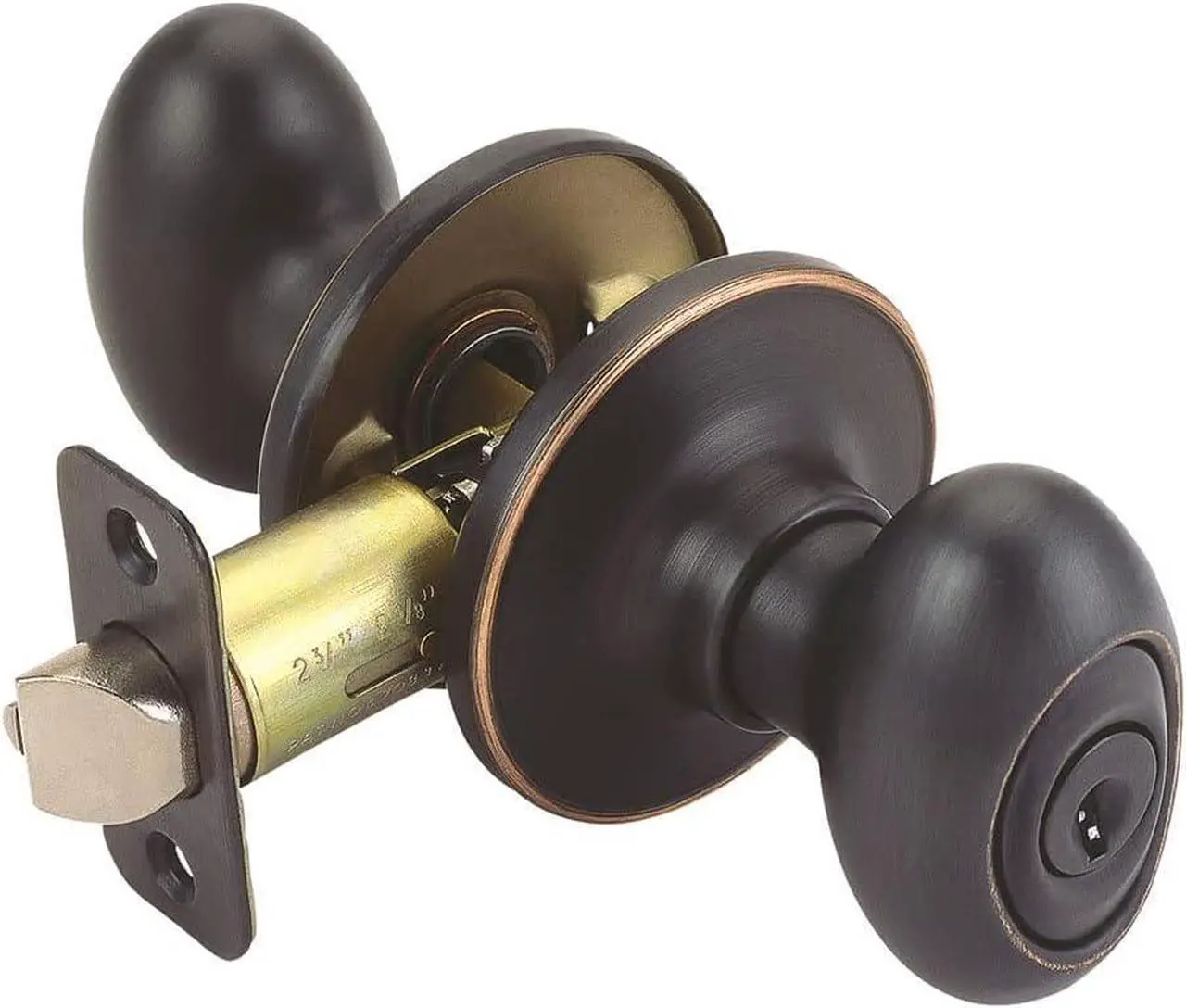 Main image of Design House 750596 Egg Keyed Entry Door Knob Oil Rubbed Bronze