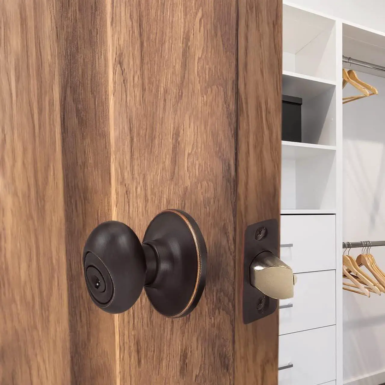 Alt view image 4 of 7 - Design House 750596 Egg Keyed Entry Door Knob Oil Rubbed Bronze