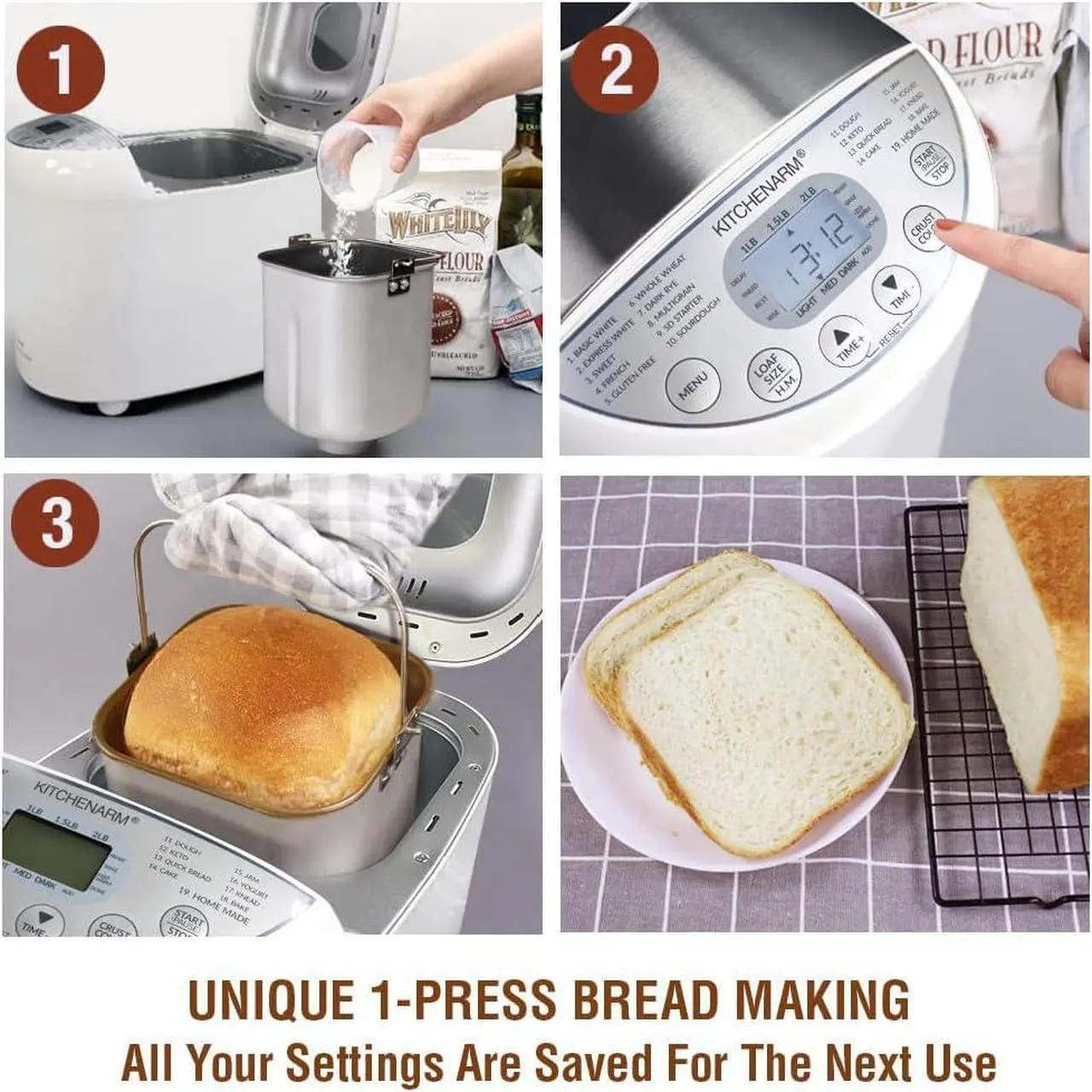 KITCHENARM Bread Machine - Thumbnail 4