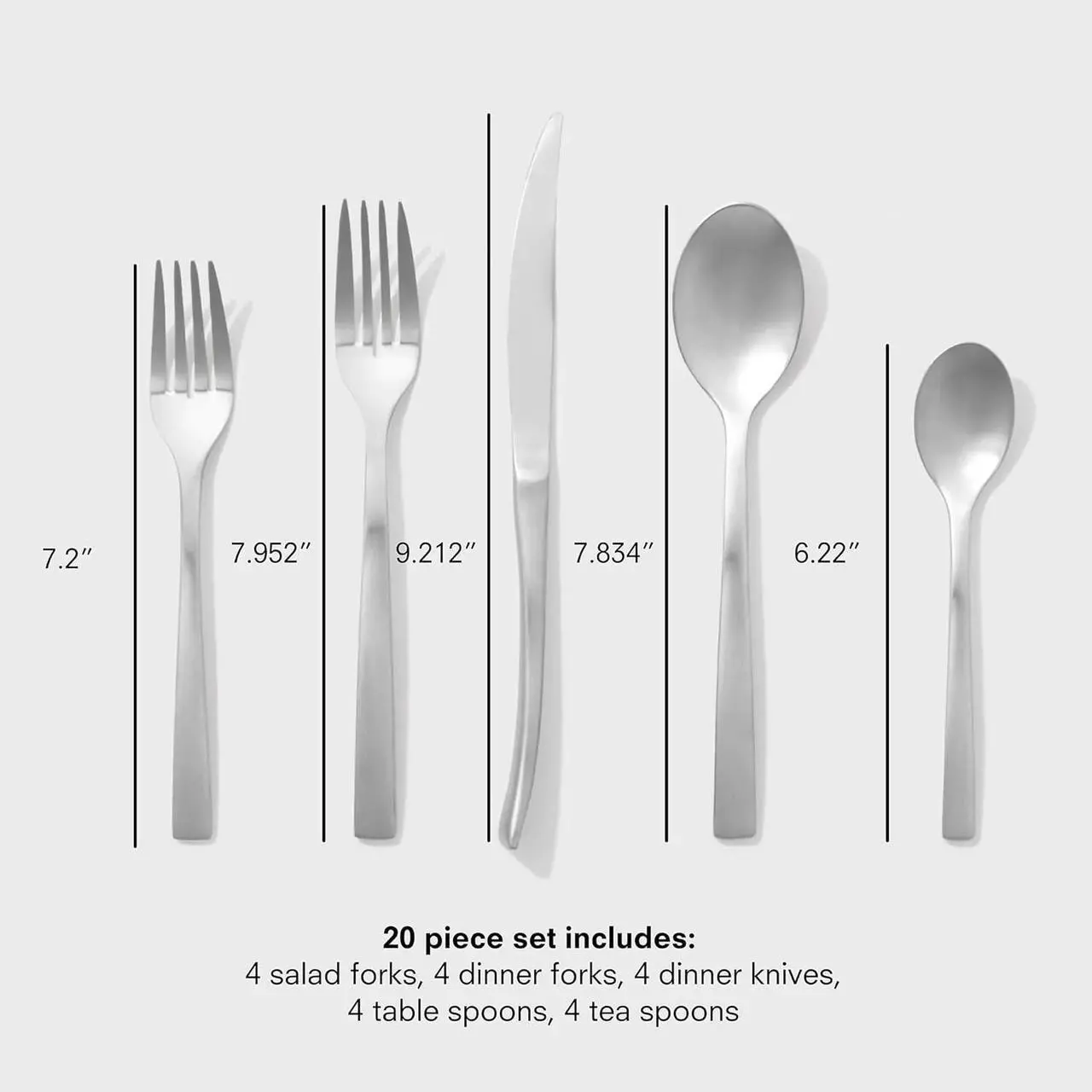 Public Goods 18/10 Stainless Steel Forged Flatware Set - Thumbnail 2