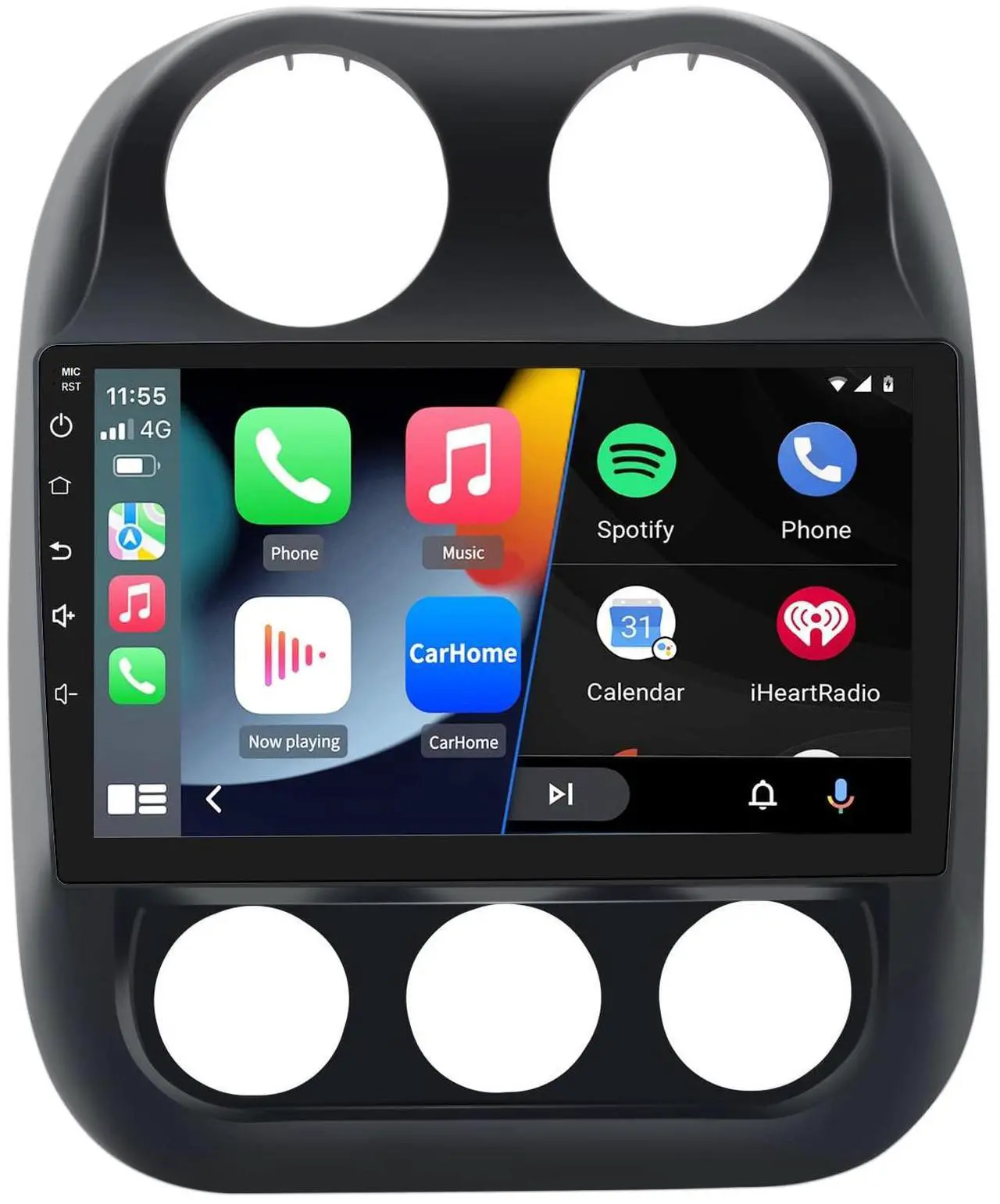 Main image of litillbuly 10.1 Inch Car Stereo Radio Compatible for Jeep Patriot Compass 2010-2016 with Wireless CarPlay Android Auto ,Bluetooth,WiFi,SWC,Support GPS,2GB+32GB