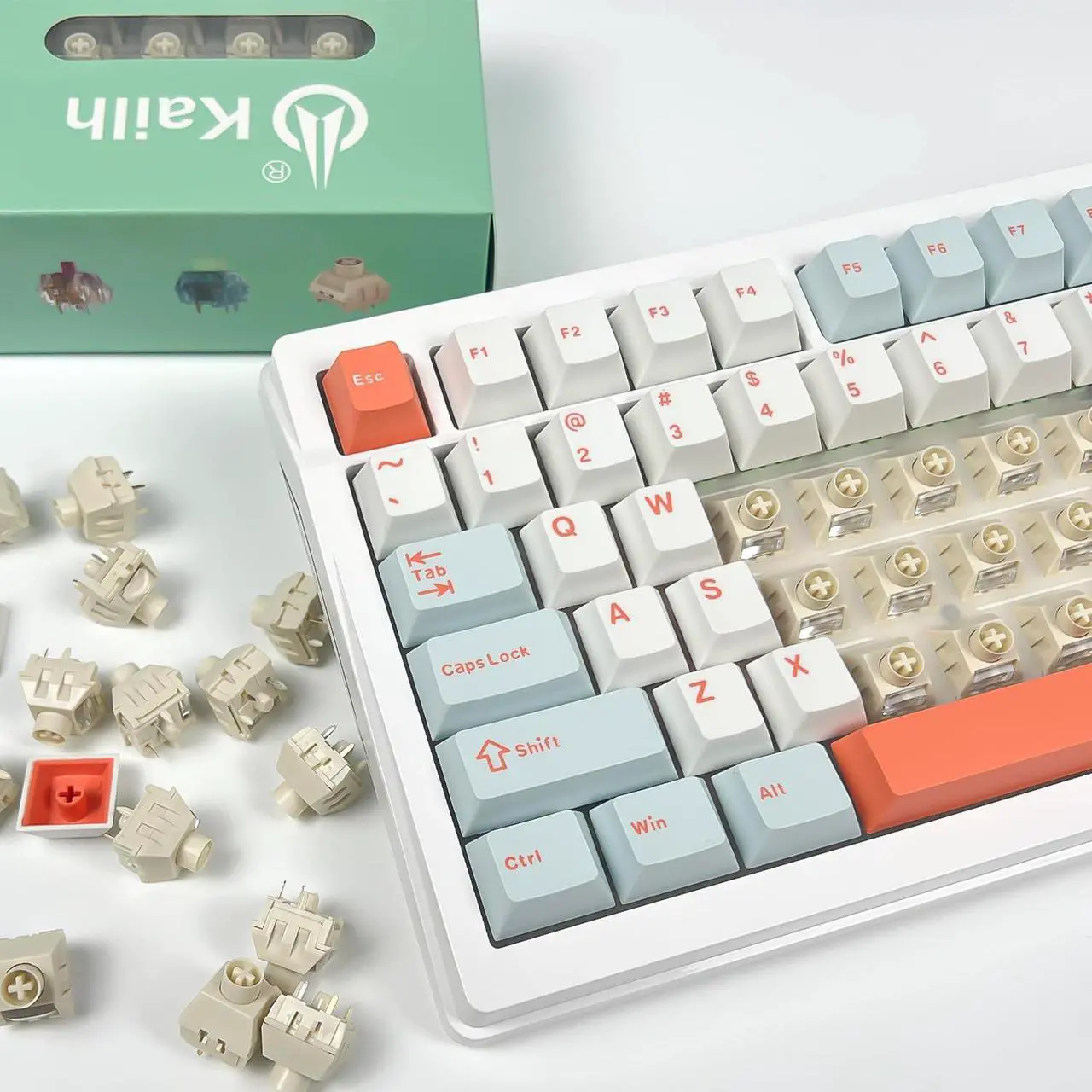Alt view image 3 of 5 - Kailh Box Ice Cream Pro Max Keyboard Switches,Pre-Lubed Linear 5-pin 45gf RGB SMD Switch for Mechanical Keyboard(Ice Cream 45Pcs)