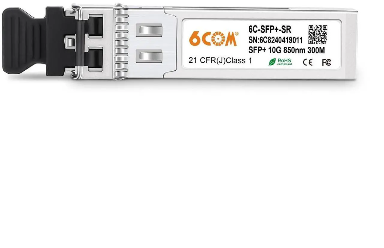 Alt view image 2 of 5 - 4Pack 10GBase-SR SFP+ Transceiver, 10G 850nm Multimode Module up to 300M, Compatible for Cisco SFP-10G-SR, Ubiquiti UniFi UF-MM-10G, Meraki MA-SFP-10GB-SR, D-Link, Netgear, Mikrotik, ZTE and More