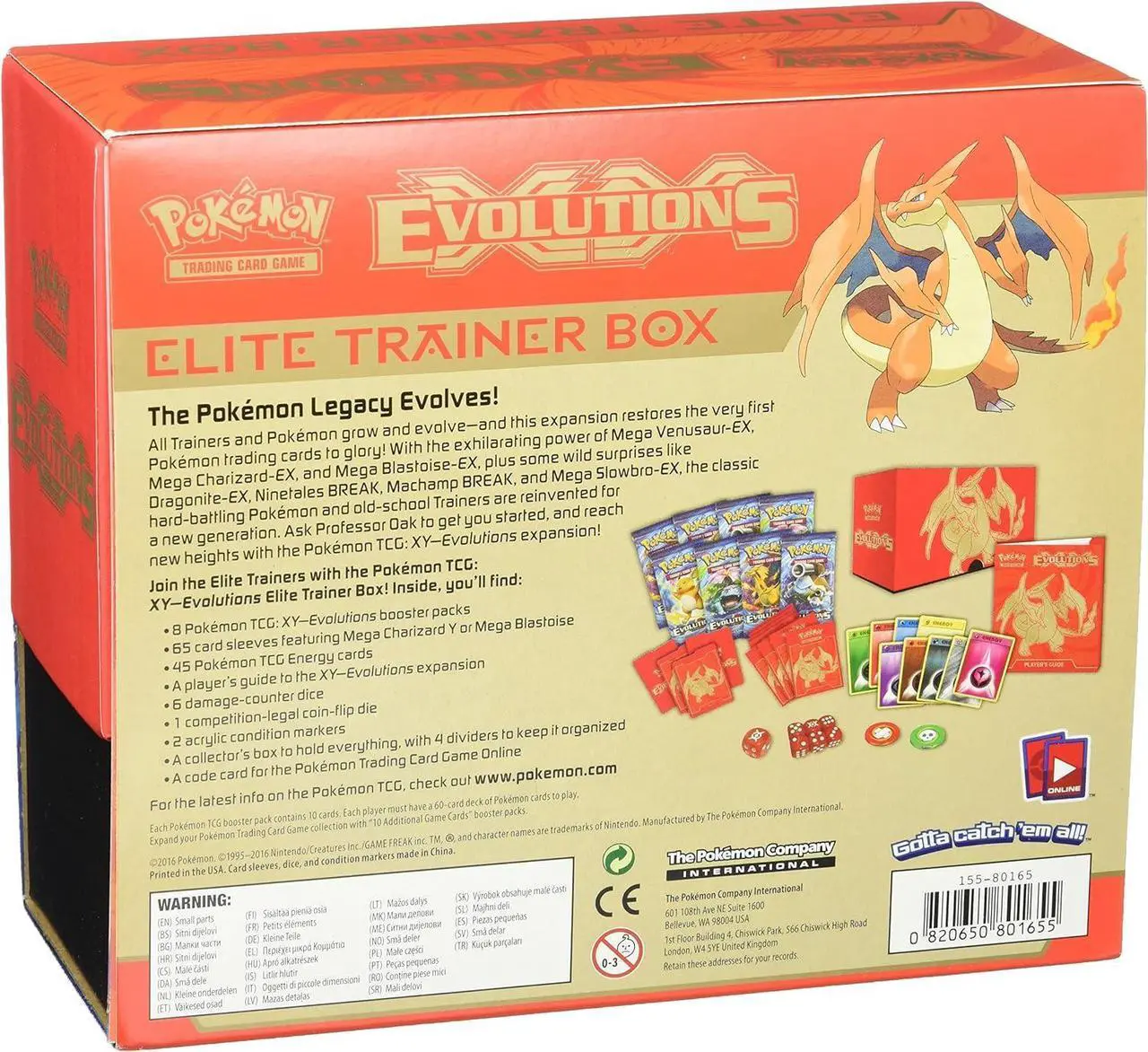 Alt view image 2 of 3 - Pokemon TCG: XY Evolutions Elite Trainer Box [Mega Charizard Y]