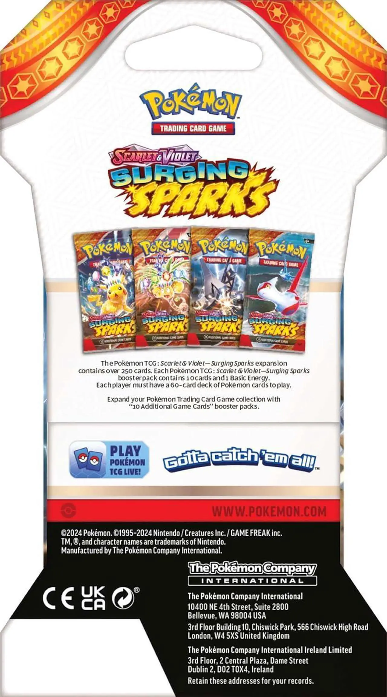 Alt view image 5 of 5 - Pokemon TCG: Scarlet & Violet - Surging Sparks Sleeved Booster Pack - Random Artwork