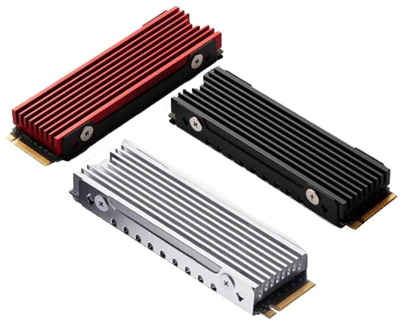 Alt view image 5 of 6 - Silver  M.2 2280 Nvme Heatsink M.2 SSD Heatsink Cooling Pad Aluminum Dissipation With Thermal Pad For M2 2280 Ssd