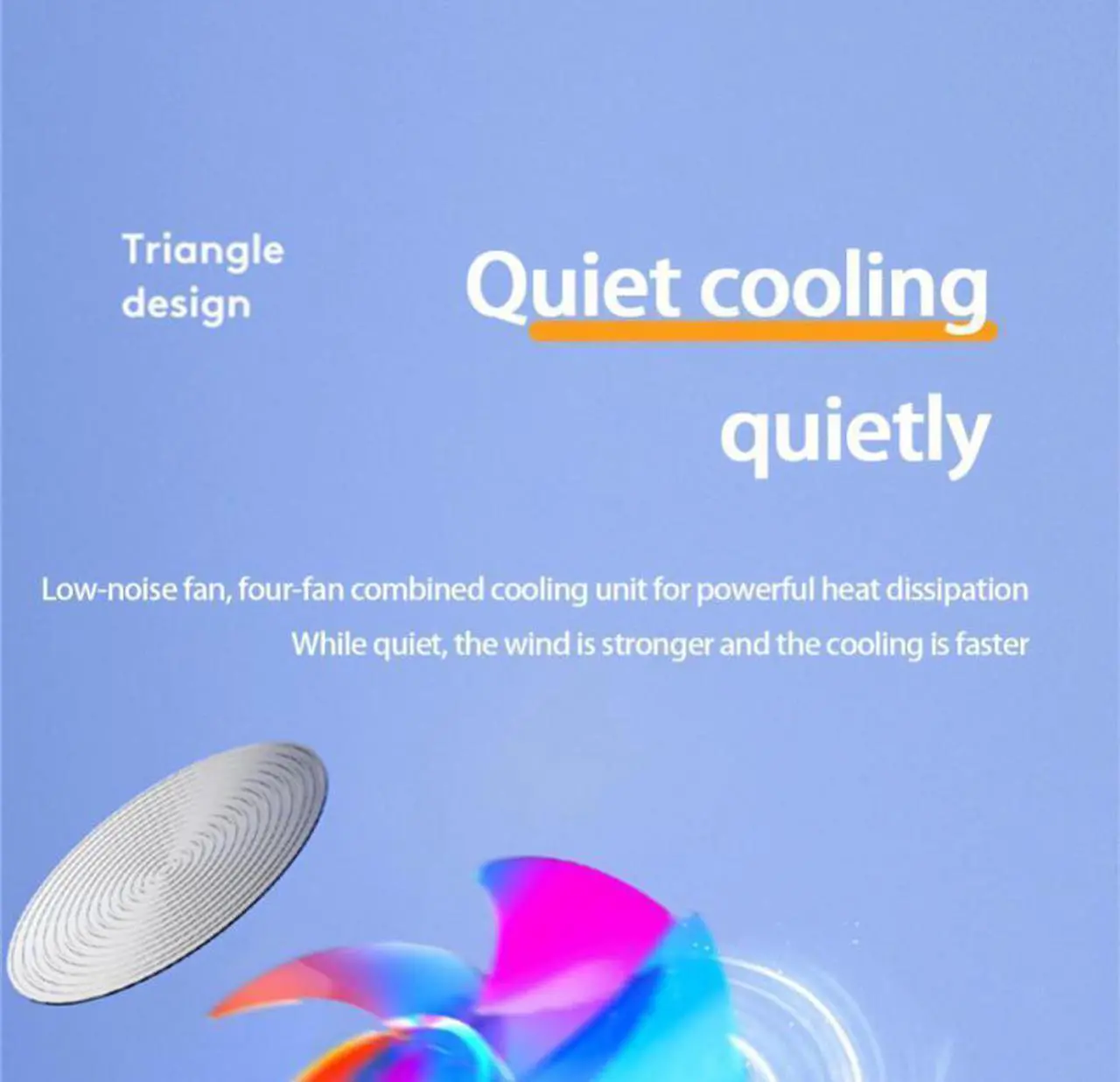 Alt view image 5 of 6 - A  New Laptop Cooler Base Stand Foldable Laptop Cooling Pad Portable Adjustable Notebook Stand for 11-17.3 Inch2/4 Fans