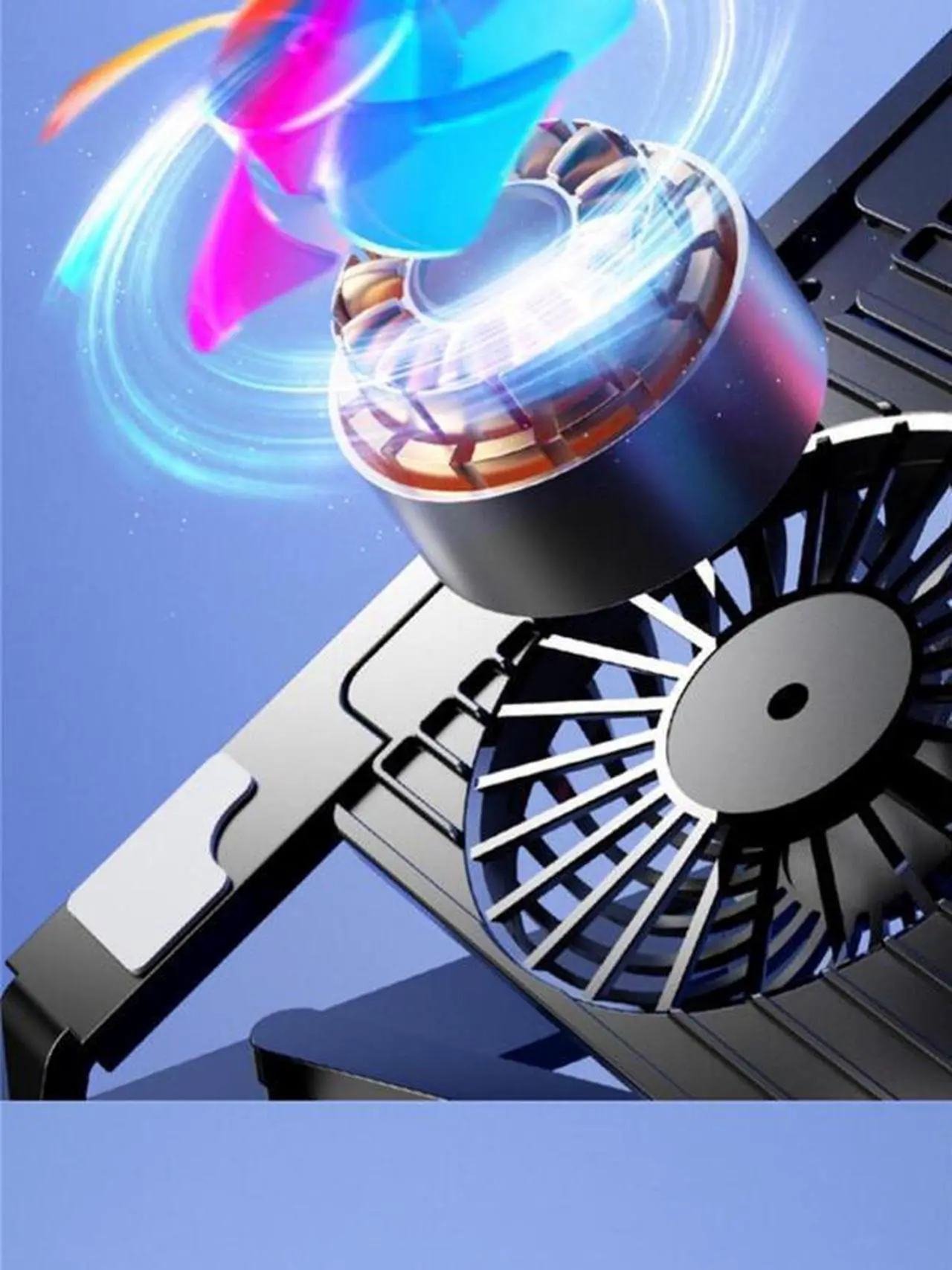 Alt view image 6 of 6 - A  New Laptop Cooler Base Stand Foldable Laptop Cooling Pad Portable Adjustable Notebook Stand for 11-17.3 Inch2/4 Fans