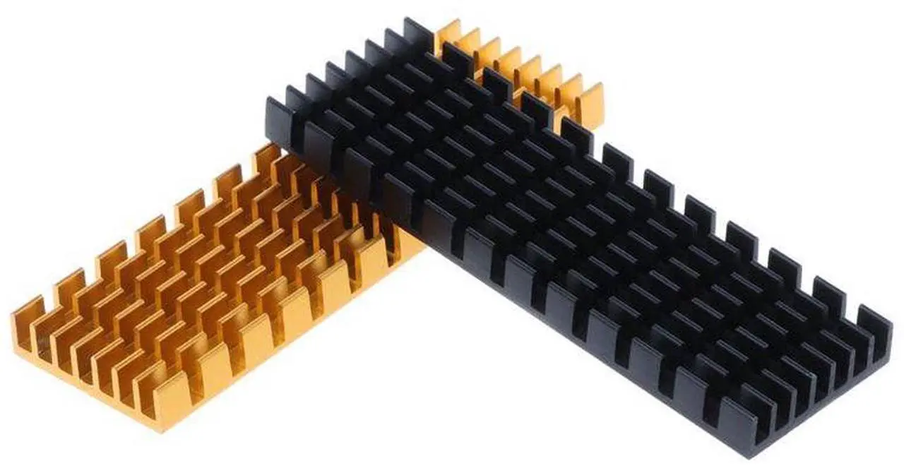 Alt view image 7 of 7 - Gold  for .2 2280 SSD Heatsink Aluminum Alloy Hard Drive Disk Radiator for M2 NVME PC J60A