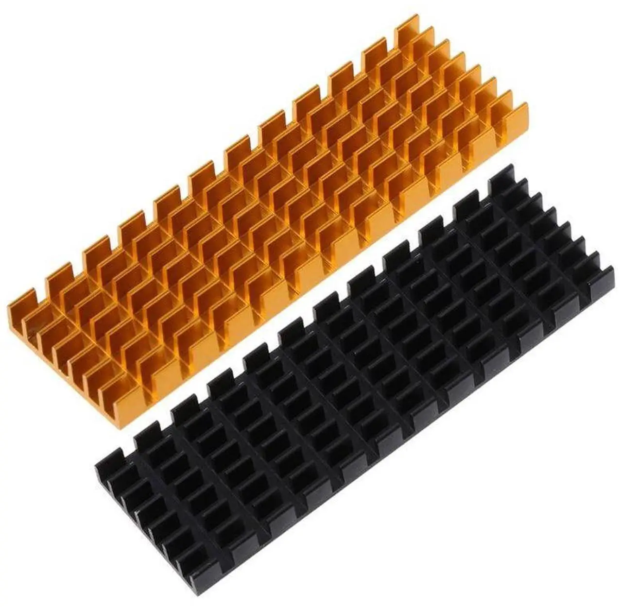 Alt view image 3 of 7 - Gold  for .2 2280 SSD Heatsink Aluminum Alloy Hard Drive Disk Radiator for M2 NVME PC J60A