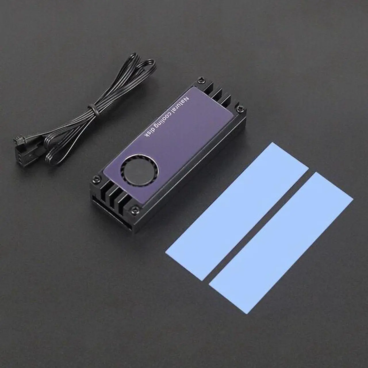 Alt view image 6 of 7 - black  Heatsink Cooler Solid State Drive Digital Real-Time Temperature Display Auxiliary Heat Dissipation for 2280 M.2 SSD NVMe NGFF