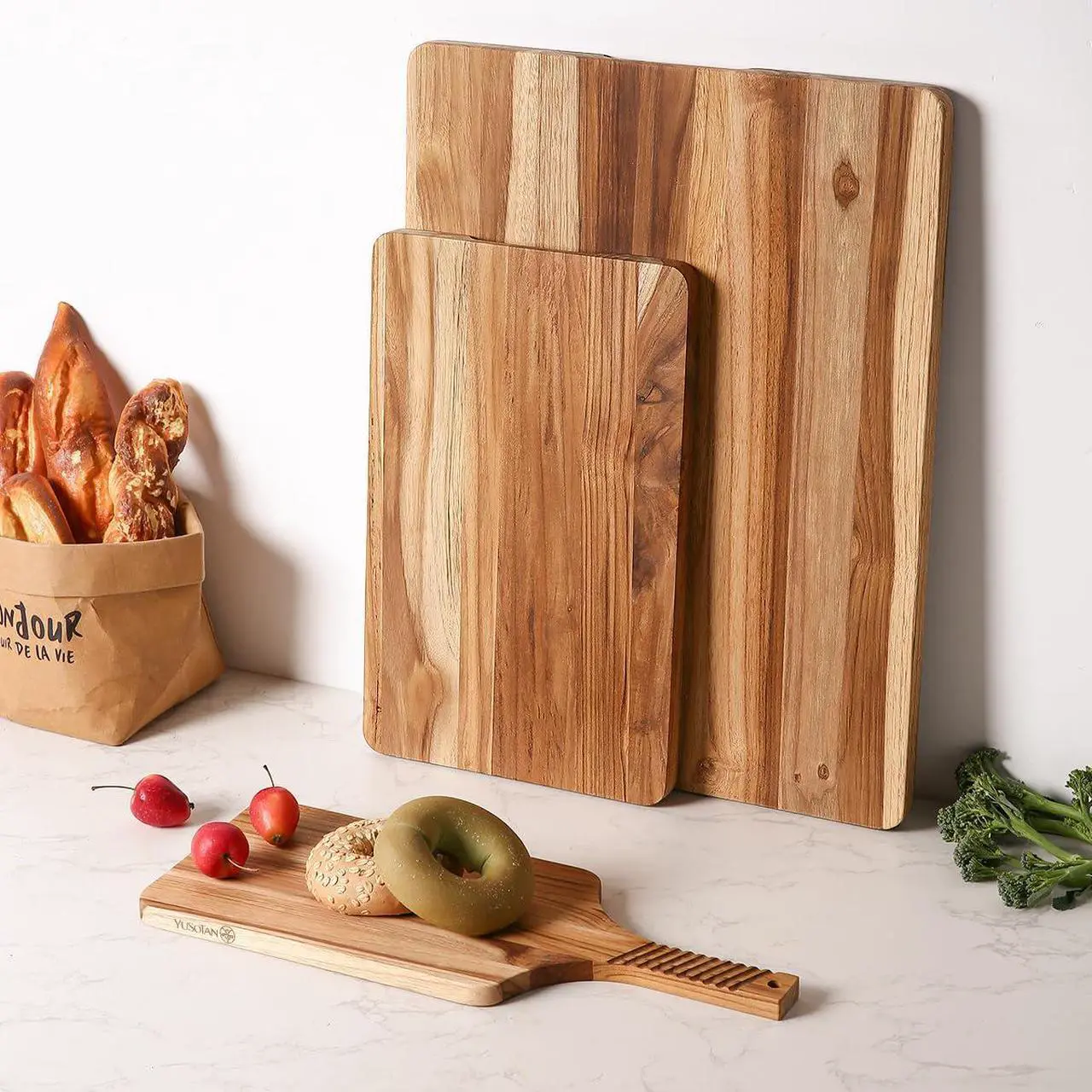 YUSOTAN Teak Wood Cutting Board