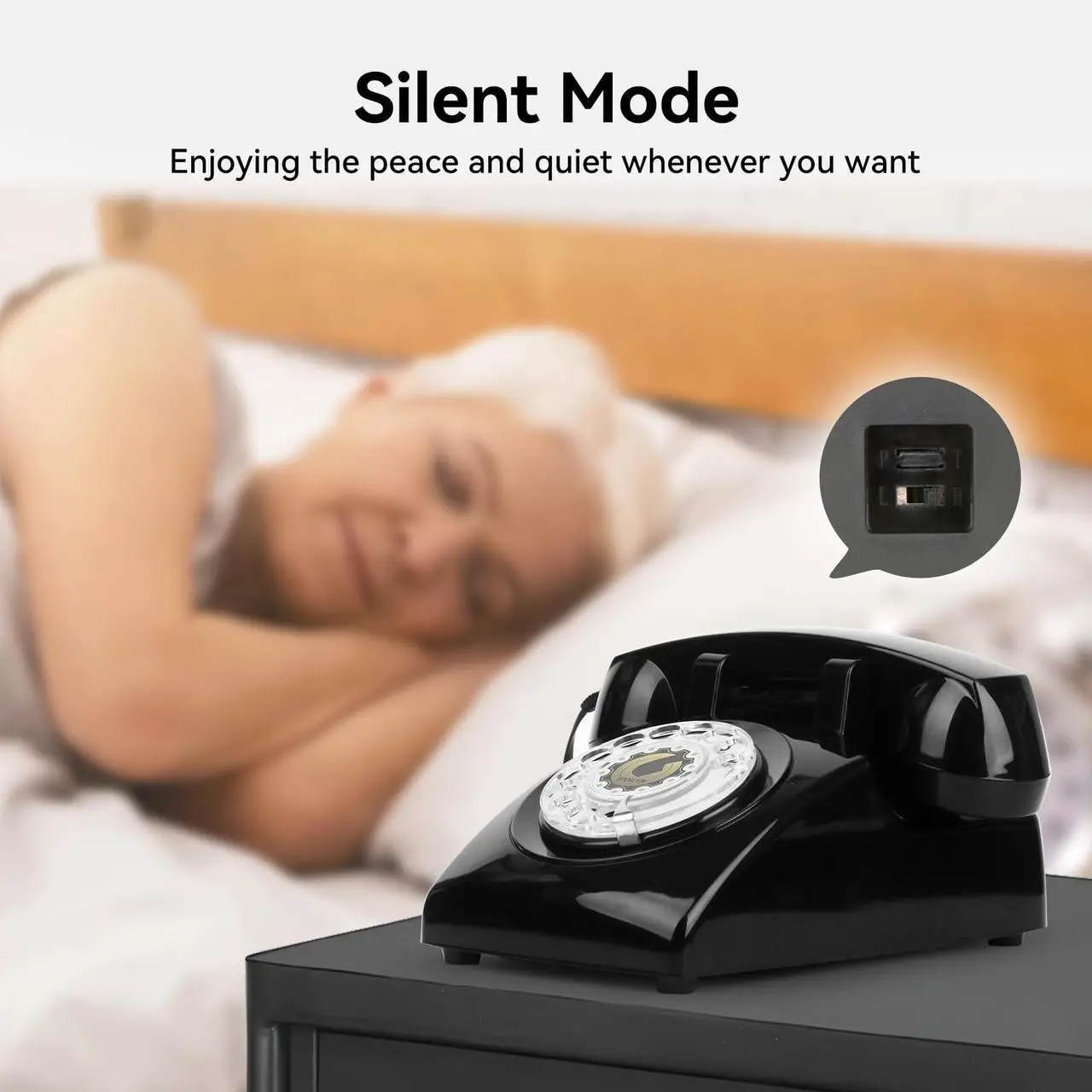 Sangyn Retro Rotary Landline Phone - Thumbnail 5