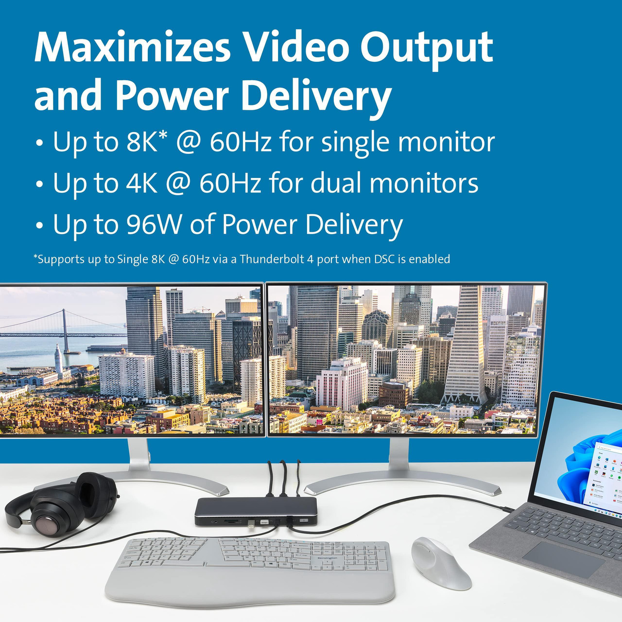 Open Box: Kensington SD5760T Thunderbolt 4 Dual 4K Docking Station, 100W PD, 2 x HDMI, SD/Micro SD 4.0 Card Slots, 60Hz, for Windows Laptops and MacBook Pro (K34110NA) - Black - Newegg.com - Open Box condition - Image 21
