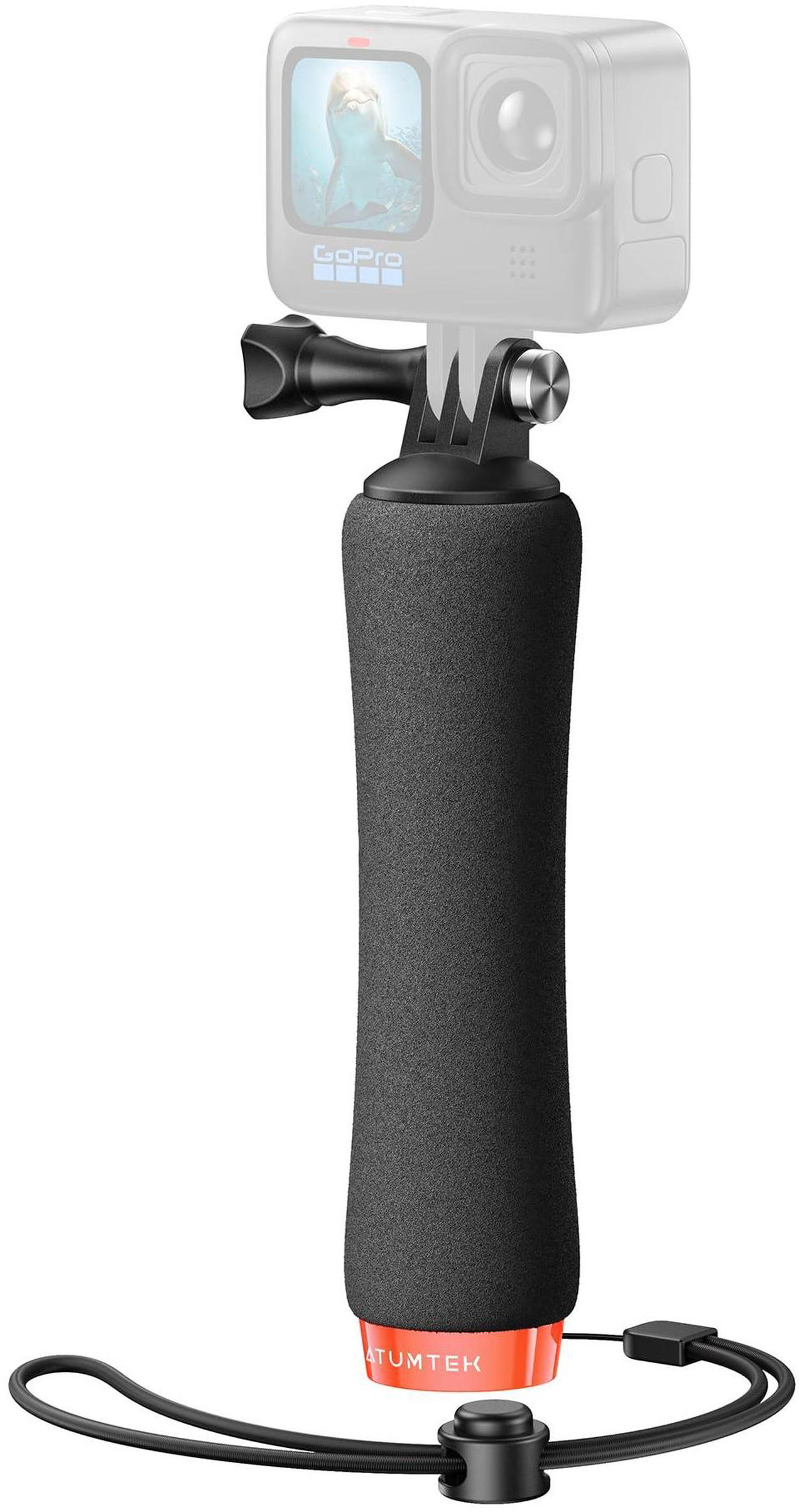 Main image of Floating Hand Grip for GoPro, Waterproof Handle Mount Underwater Hand Stick Monopod Pole Compatible with GoPro Hero 13 12, 11, 10, 9, 8, 7, 6, DJI Osmo, AKASO, SJCAM Action Camera, Orange