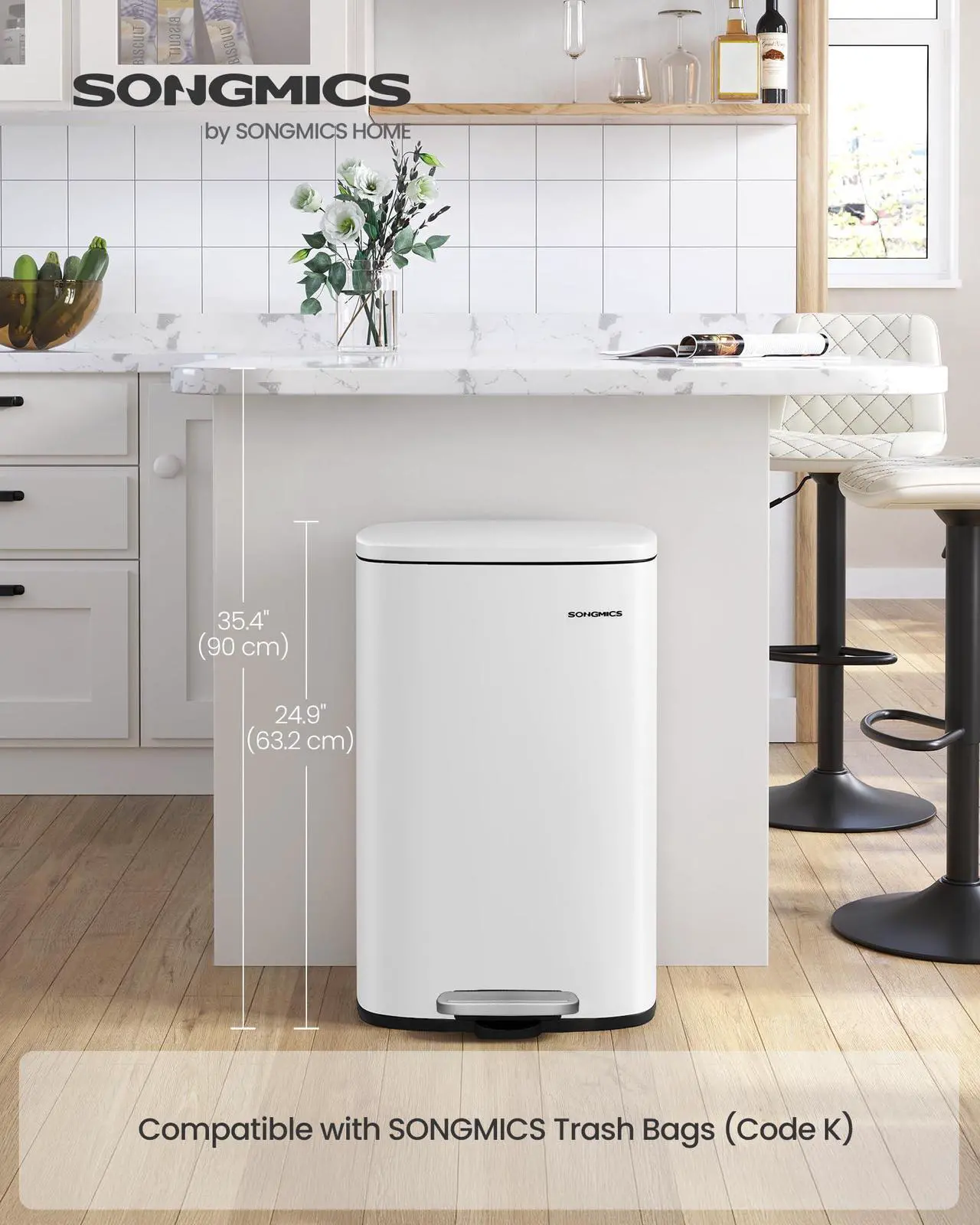 SONGMICS Kitchen Trash Can - Thumbnail 3