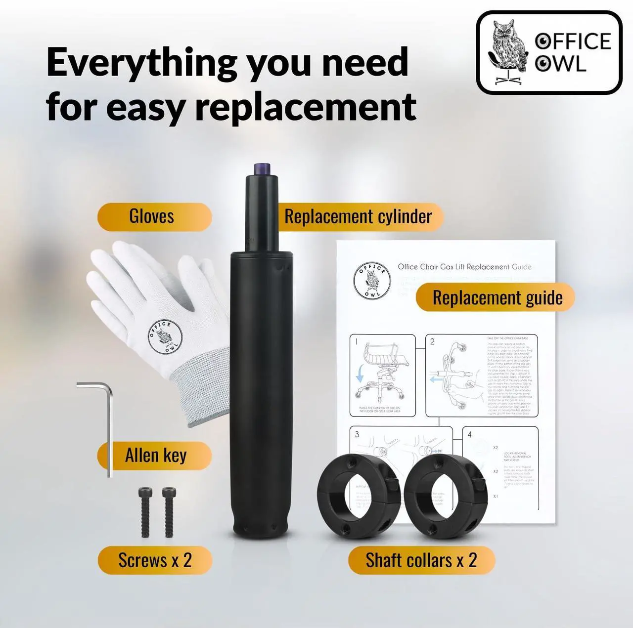 Office Chair Gas Cylinder Replacement Kit - Thumbnail 2