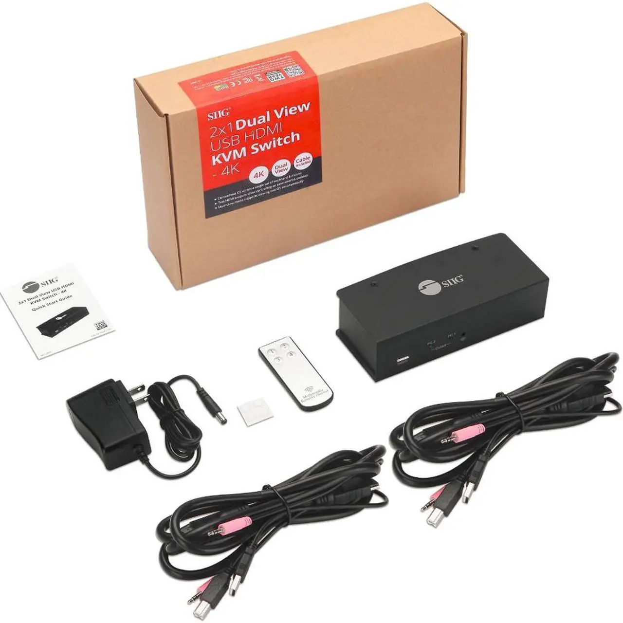 Alt view image 2 of 16 - Siig 2X1 Dual View Usb Hdmi Kvm Switch - 4K 30Hz