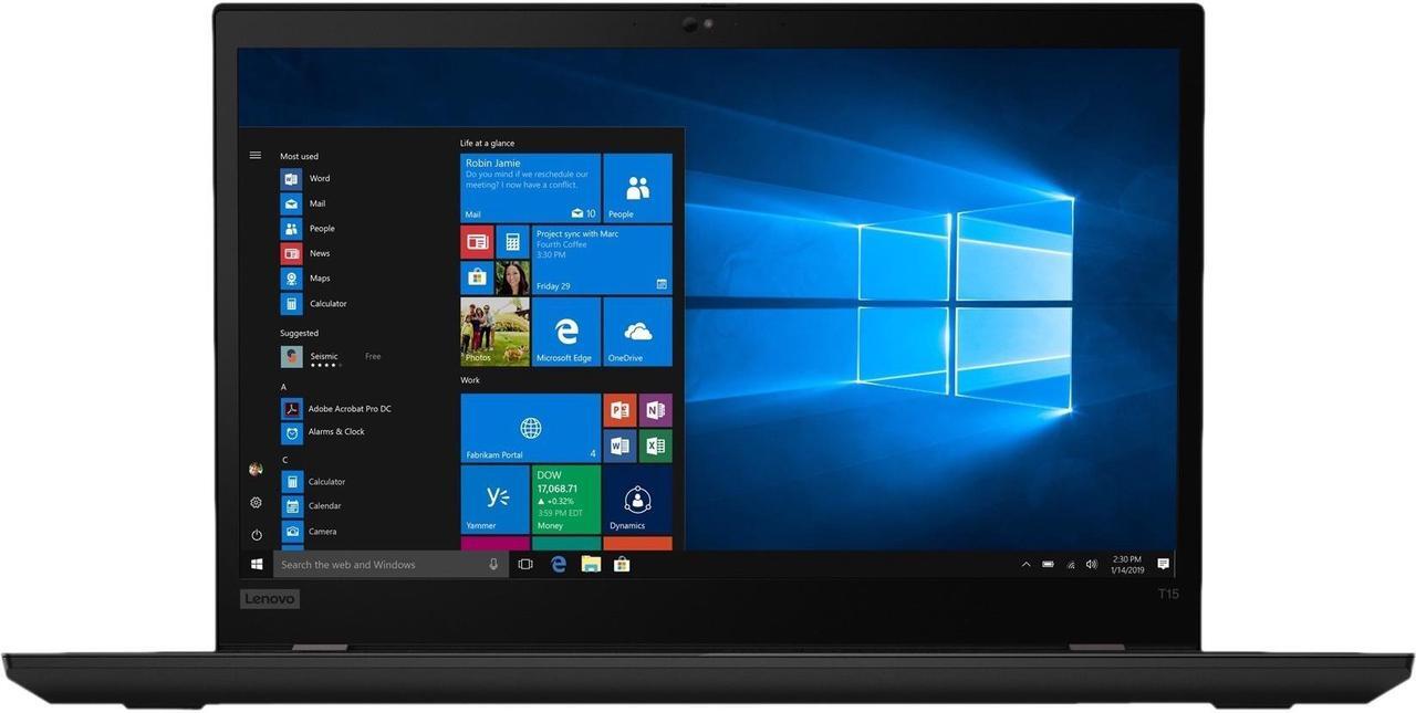 Alt view image 6 of 13 - Lenovo Laptop ThinkPad T15 Gen 1 20S6001NUS Intel Core i5 10th Gen 10210U (1.60 GHz) 16 GB Memory 512 GB PCIe SSD Intel UHD Graphics 15.6" IPS 1920 x 1080 Windows 10 Pro 64-bit