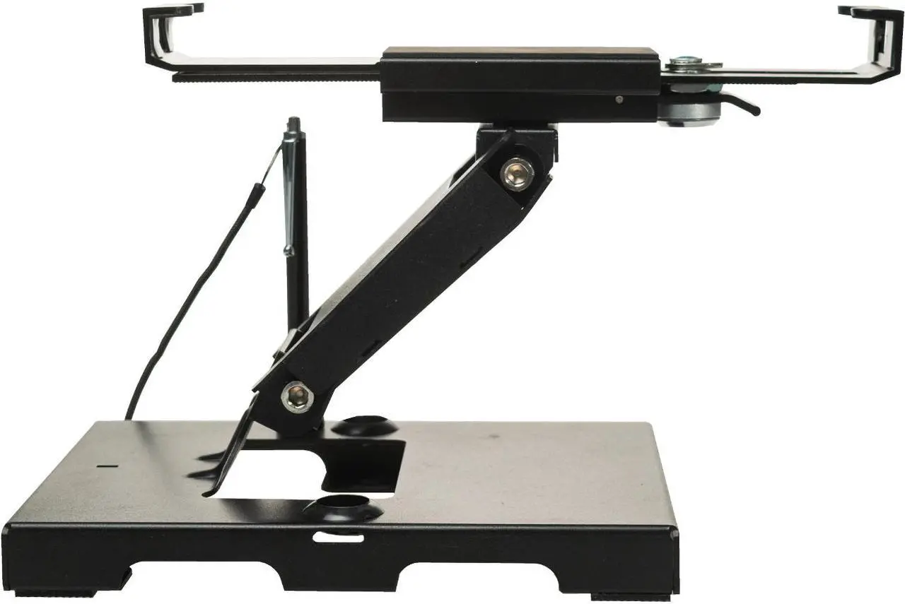 Alt view image 5 of 14 - CTA Digital Flat-Folding Tabletop Security Stand for 7-14 Inch Tablets - Up to 14" Screen Support - 10" Height x 8.3" Width x 7.3" Depth - Countertop, Wall Mountable, Tabletop - Me