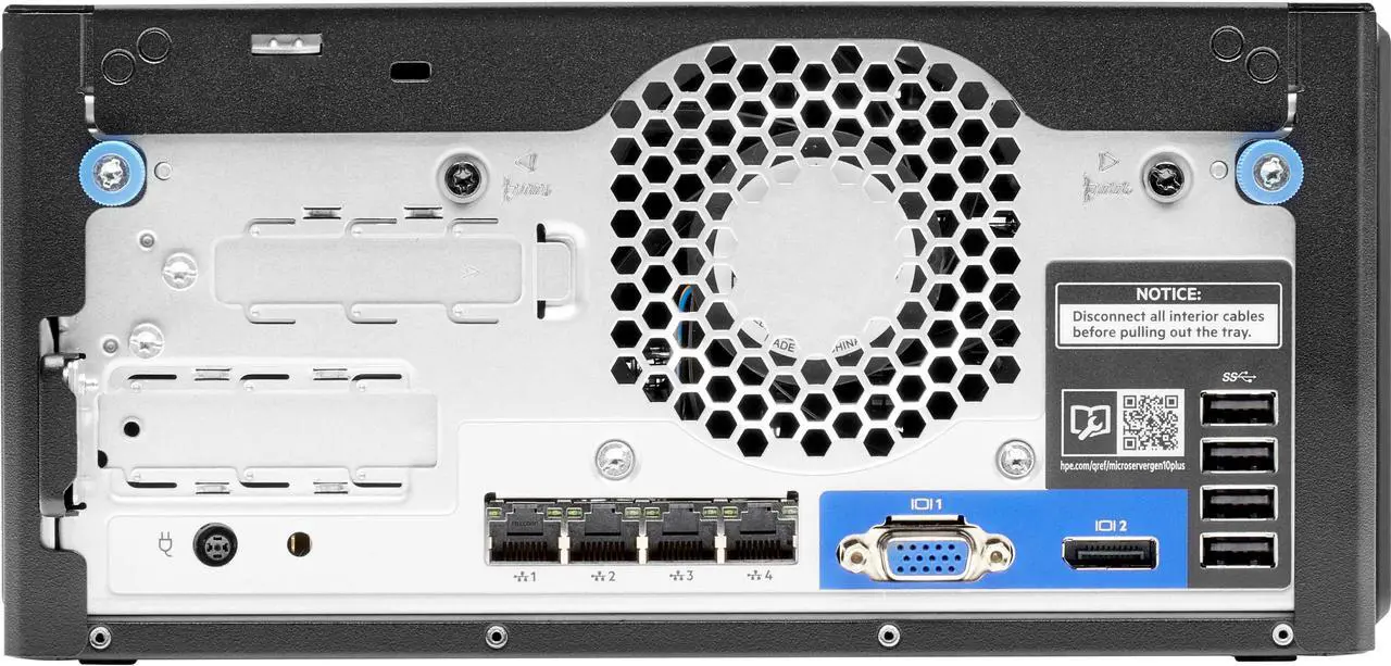 Alt view image 7 of 20 - Hpe Proliant Microserver Gen10 Plus Ultra Micro Tower Server - 1 X Xeon E-2224 - 16 Gb Ram Hdd Ssd - Serial Ata/600 Controller