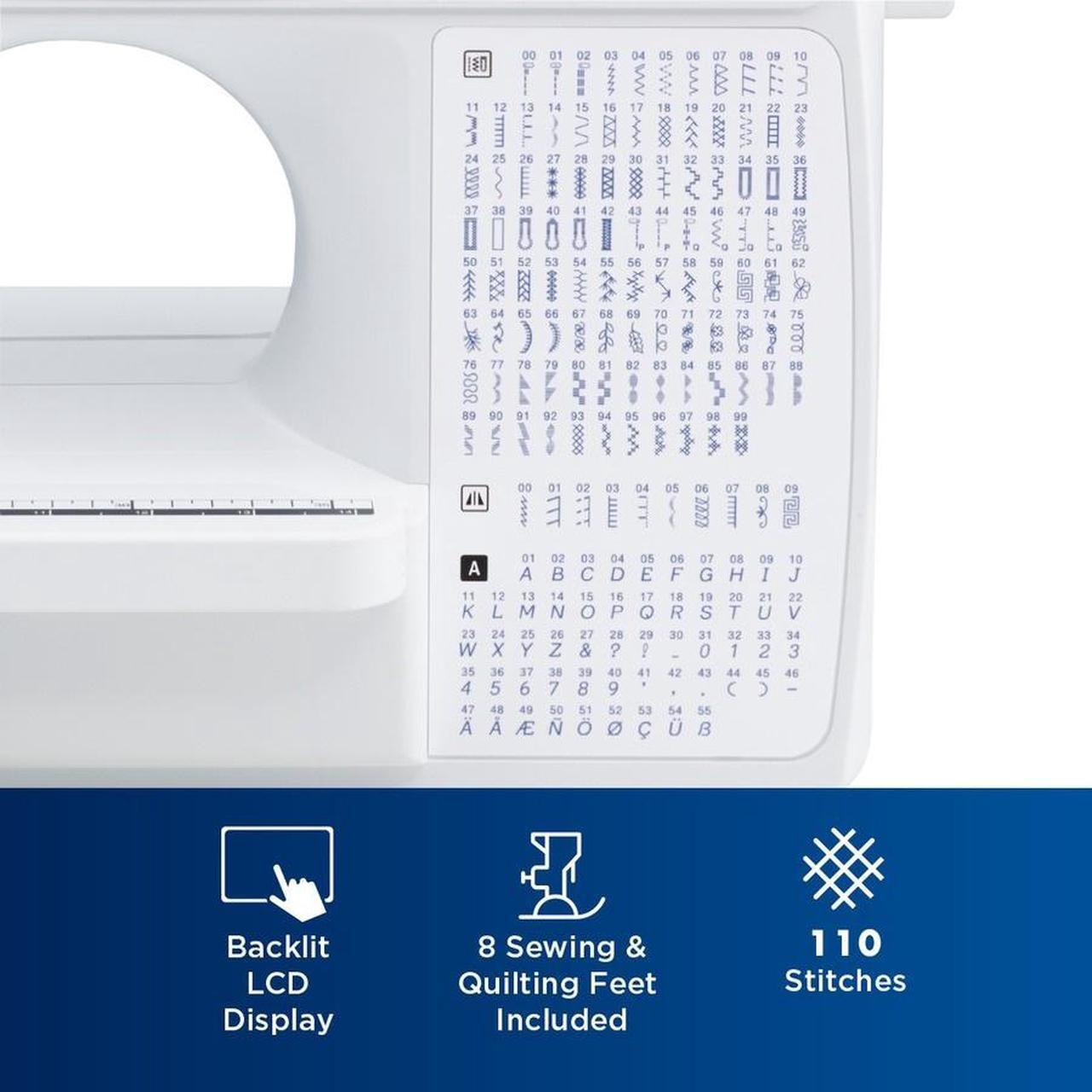 Alt view image 3 of 5 - Brother XR9550 165 Utility LCD Wide Table Sewing and Quilting Machine