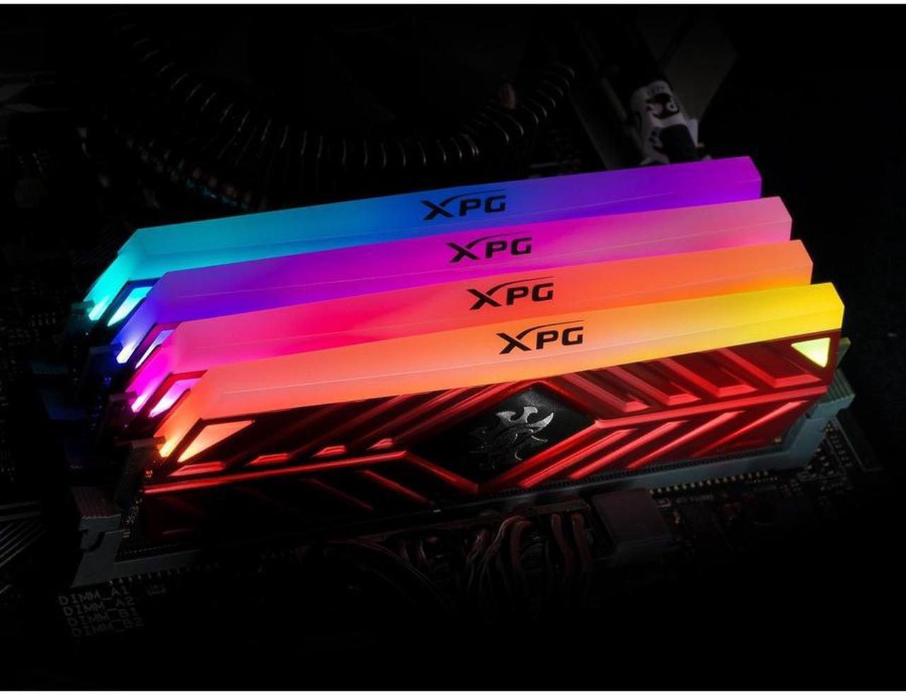 Alt view image 15 of 14 - XPG SPECTRIX D41 RGB Desktop Memory: 16GB (2x8GB) DDR4 3200MHz CL16 Tungsten Grey
