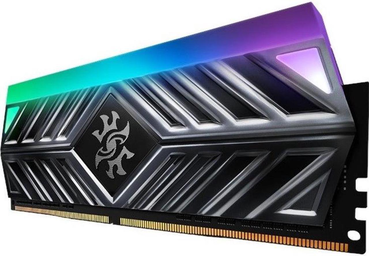 Alt view image 12 of 14 - XPG SPECTRIX D41 RGB Desktop Memory: 16GB (2x8GB) DDR4 3200MHz CL16 Tungsten Grey