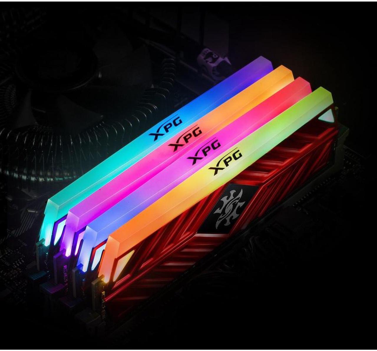 Alt view image 11 of 14 - XPG SPECTRIX D41 RGB Desktop Memory: 16GB (2x8GB) DDR4 3200MHz CL16 Tungsten Grey