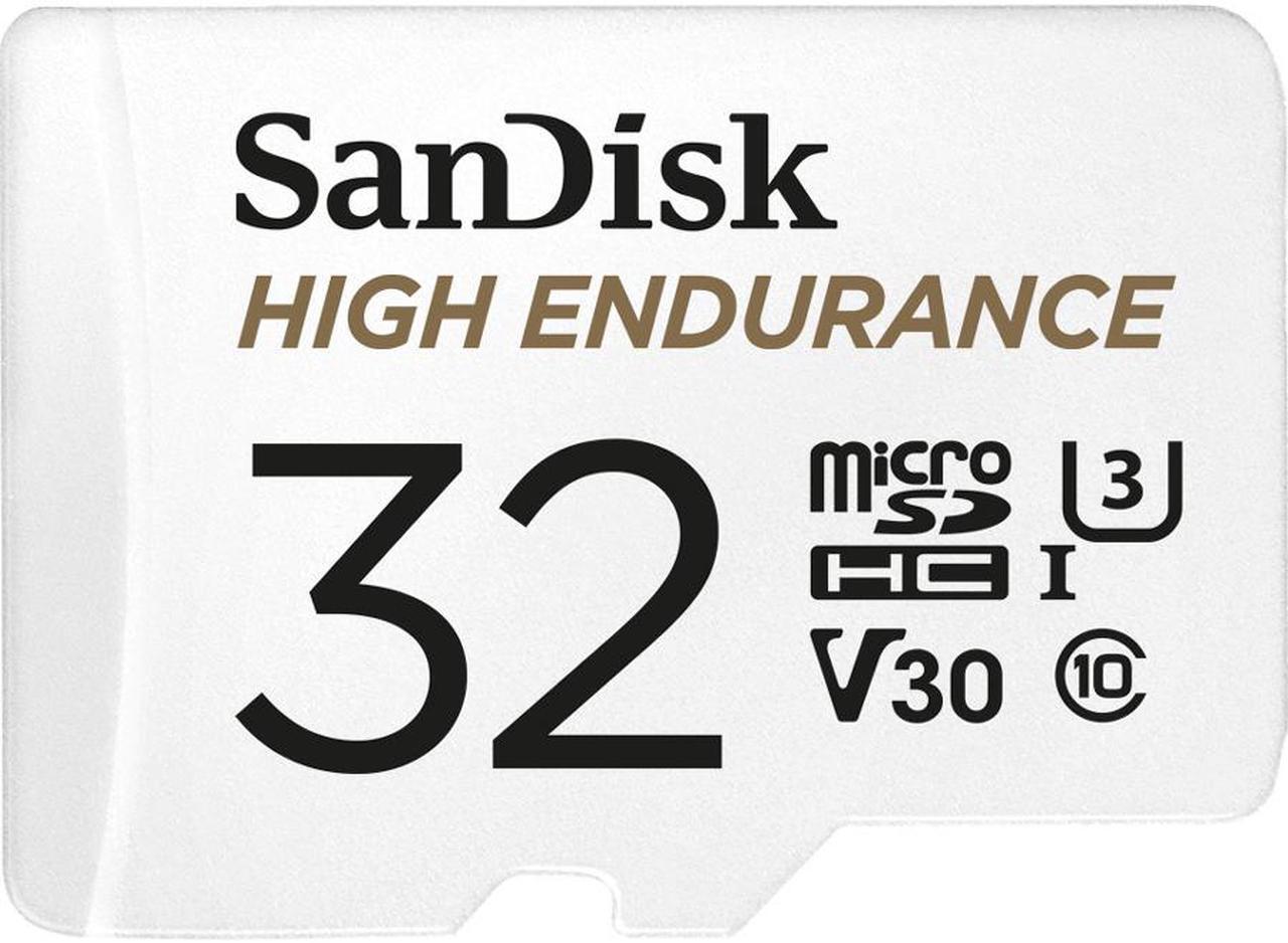 Alt view image 4 of 6 - SanDisk 32GB High Endurance UHS-I microSDHC Memory Card with SD Adapter