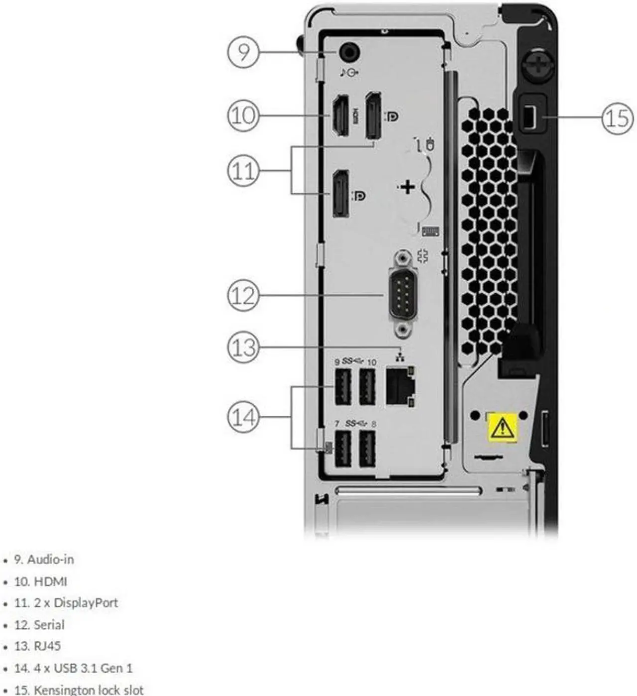 Alt view image 4 of 14 - Lenovo ThinkCentre M80s 11CU000FUS Desktop Computer - Intel Core i5 10th Gen i5-10500 Hexa-core (6 Core) 3.10 GHz - 16 GB RAM DDR4 SDRAM - 512 GB SSD - Small Form Factor - Raven Black - Windows 10 Pro