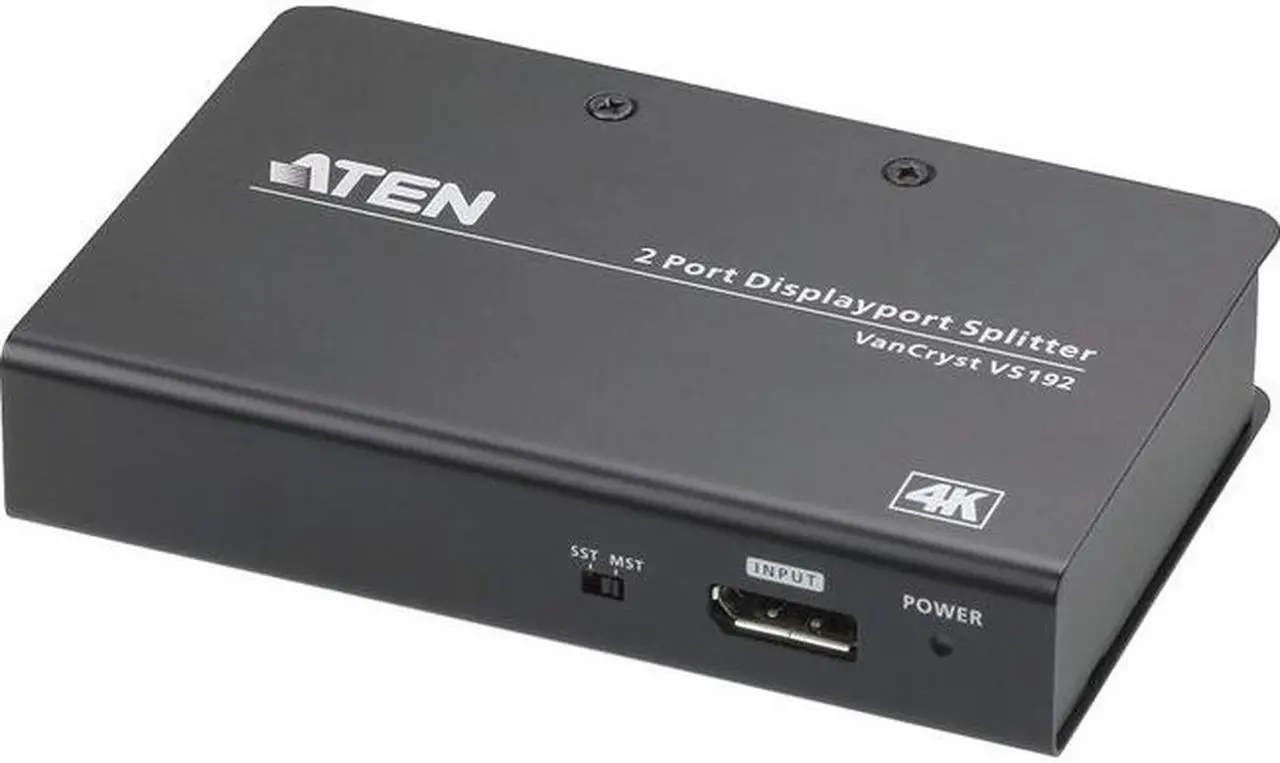Alt view image 7 of 10 - Aten VS192 2-Port 4K Displayport Splitter With Mst/Sst