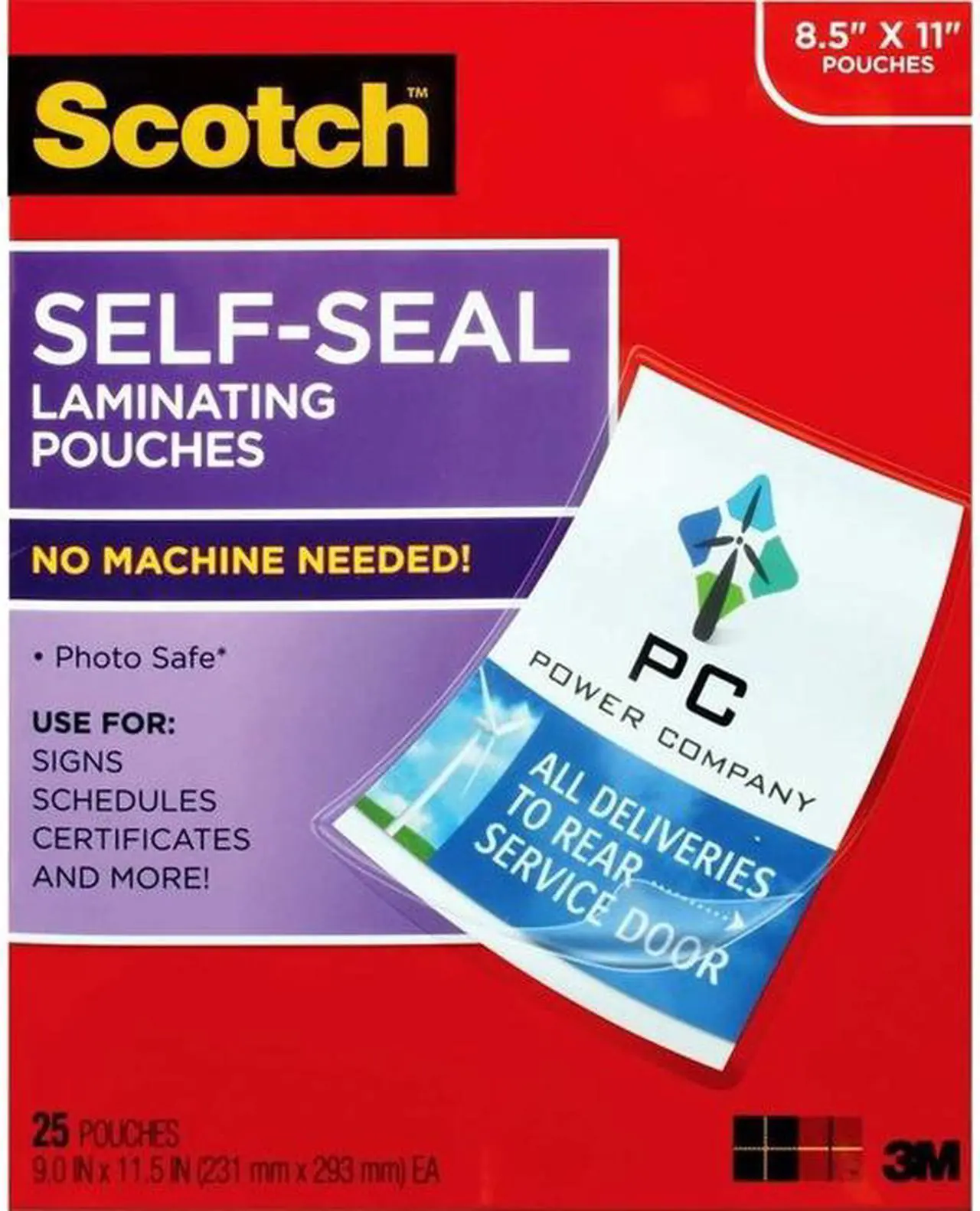 Alt view image 9 of 9 - Scotch Self-Sealing Laminating Sheets LS854SS-50