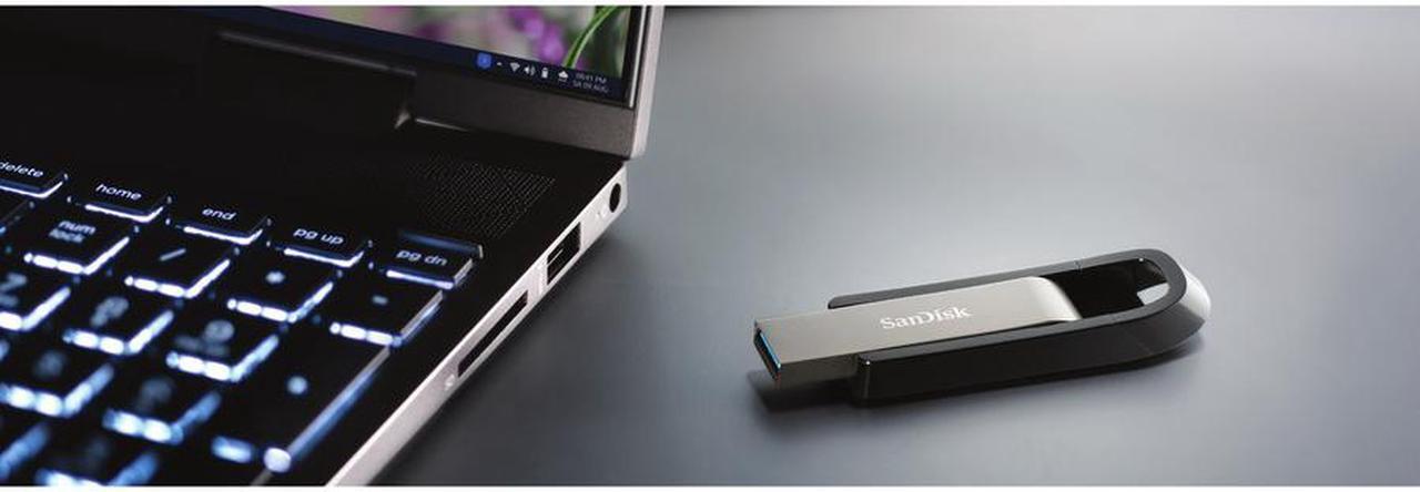 Alt view image 2 of 13 - SanDisk Extreme Go USB 3.2 Drive - 64 GB - USB 3.2 - 395 MB/s Read Speed - 100 MB/s Write Speed - 128-bit AES - Lifetime Warranty