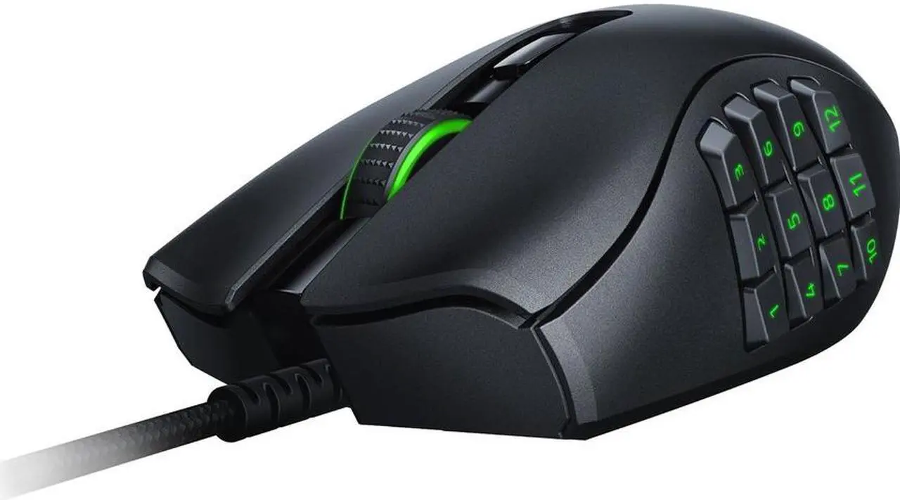 Alt view image 3 of 7 - Razer Naga X Wired MMO Gaming Mouse: 18K DPI Optical Sensor - 2nd-gen Razer Optical Switch - Chroma RGB Lighting - 16 Programmable Buttons - 85g - Classic Black