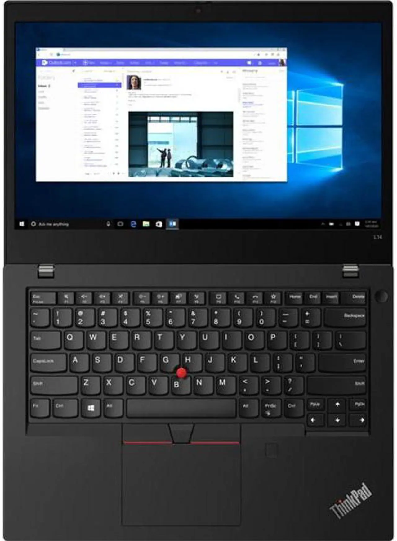 Alt view image 5 of 20 - Lenovo ThinkPad L14 Gen1 20U5S0MY00 14" Touchscreen Notebook - Full HD - 1920 x 1080 - AMD Ryzen 5 PRO 4650U Hexa-core (6 Core) 2.10 GHz - 8 GB RAM - 256 GB SSD - Black - AMD Chip - Windows 10 Pr