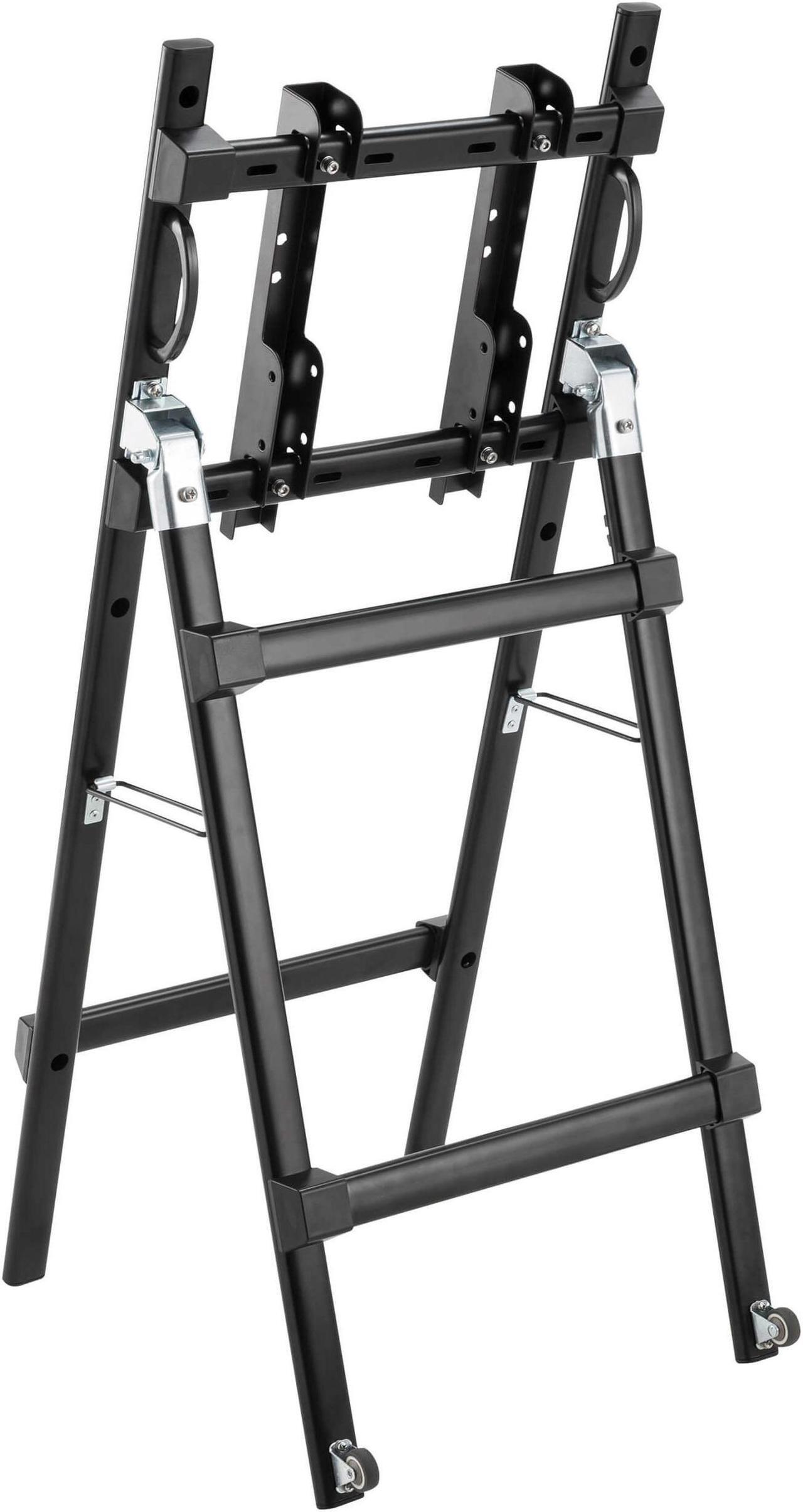 Alt view image 6 of 12 - Portable TV Monitor Stand 32-55in Casters Portrait or Landscape