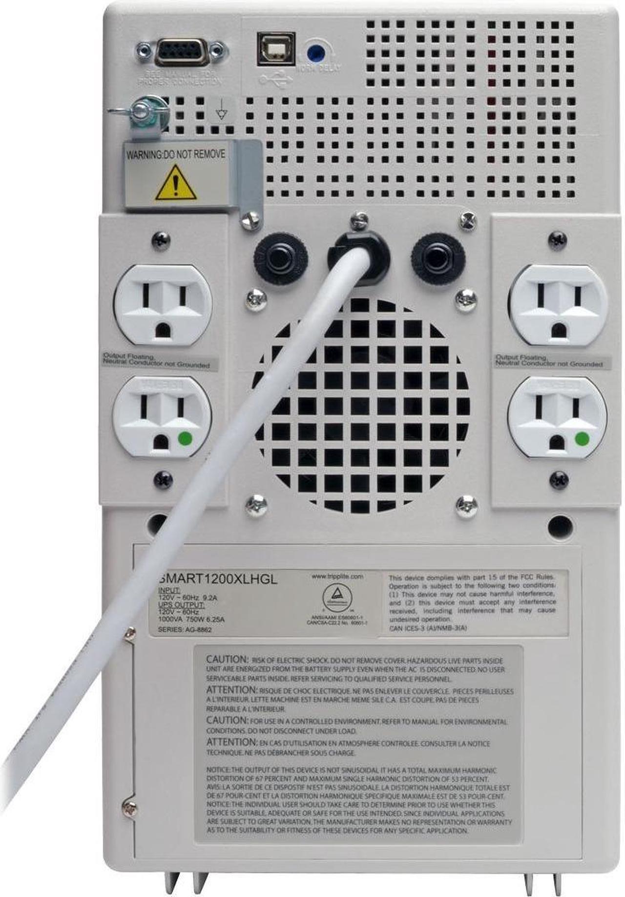 Alt view image 7 of 8 - Tripp Lite SmartPro SMART1200XLHGL 1000VA Tower UPS