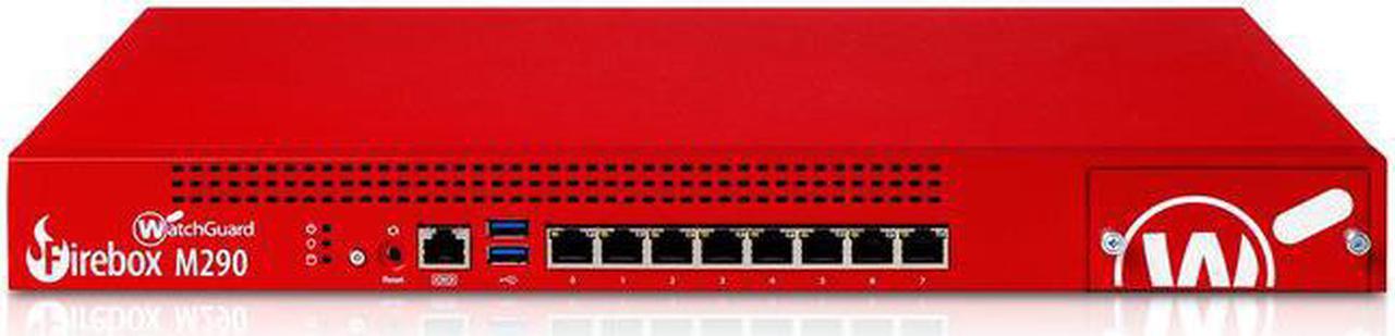 WatchGuard Firebox M290 Network Security/Firewall Appliance - 8 Port - 10/100/1000Base-T - Gigabit Ethernet - 8 x RJ-45 - 1 Total Expansion Slots - 1 Year Standard Support