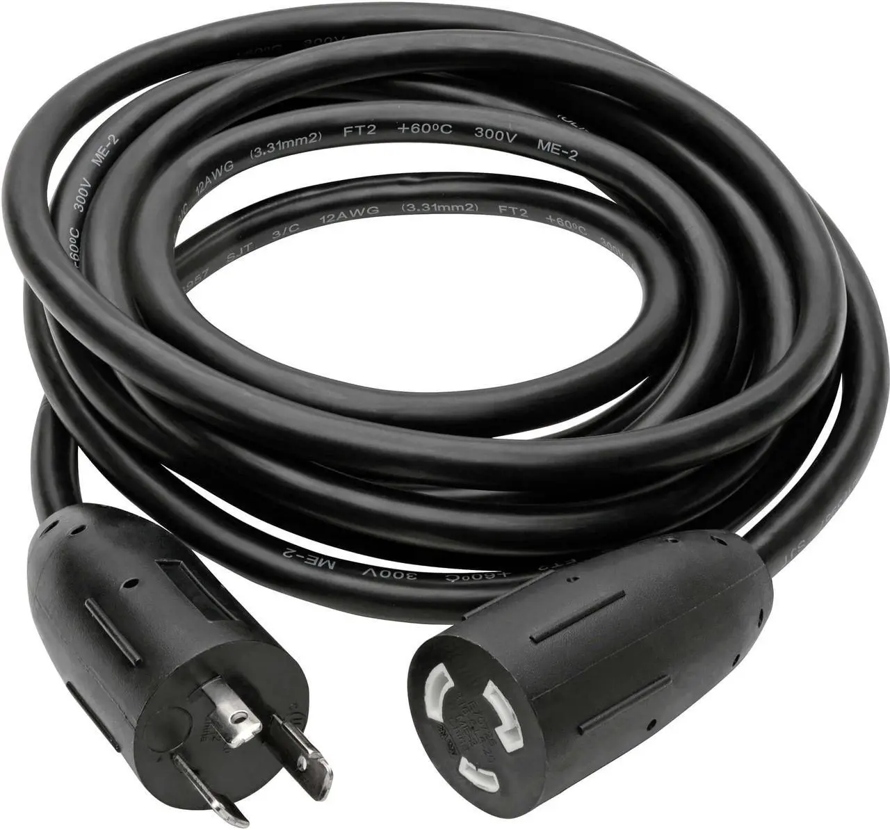 Alt view image 10 of 12 - Tripp Lite Model P046-015-LL 15 ft. Heavy-Duty Power Extension Cord, 20A, 12AWG (NEMA L5-20P to NEMA L5-20R), Locking Connectors, 15 ft.Female to Male