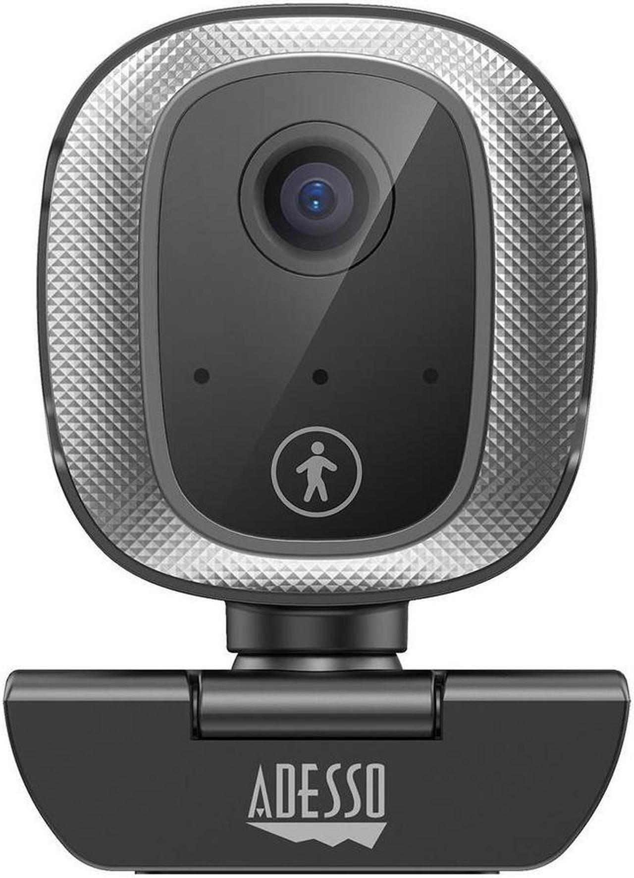 Alt view image 6 of 13 - Adesso CyberTrack M1 1080P HD H.264 Fixed Focus USB Webcam with 305° Motion Tracking, Built-in Microphone, and Tripod Mount