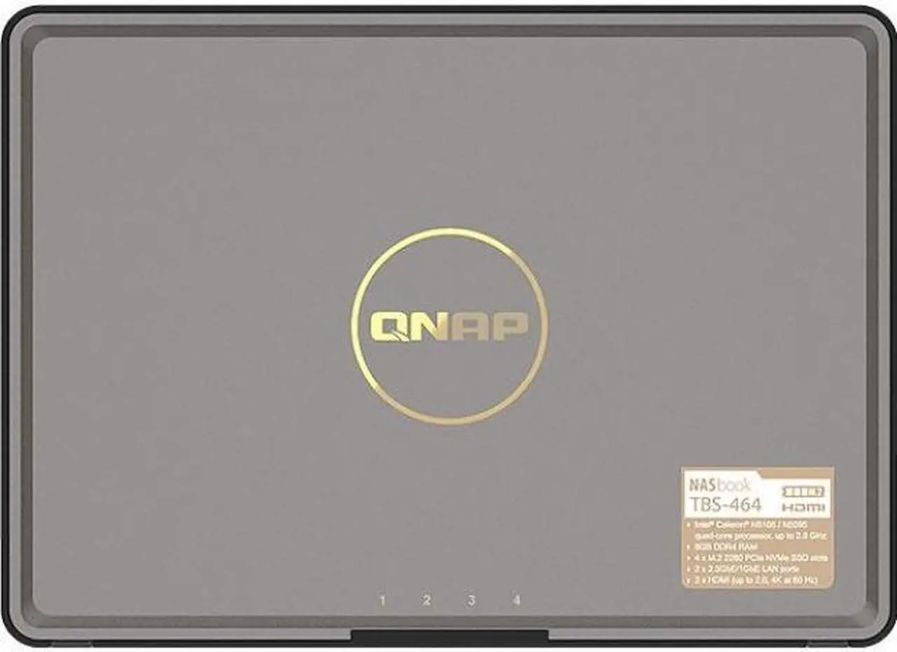 Alt view image 10 of 11 - QNAP TBS-464-8G-US Diskless System M.2 NVMe SSD NASbook